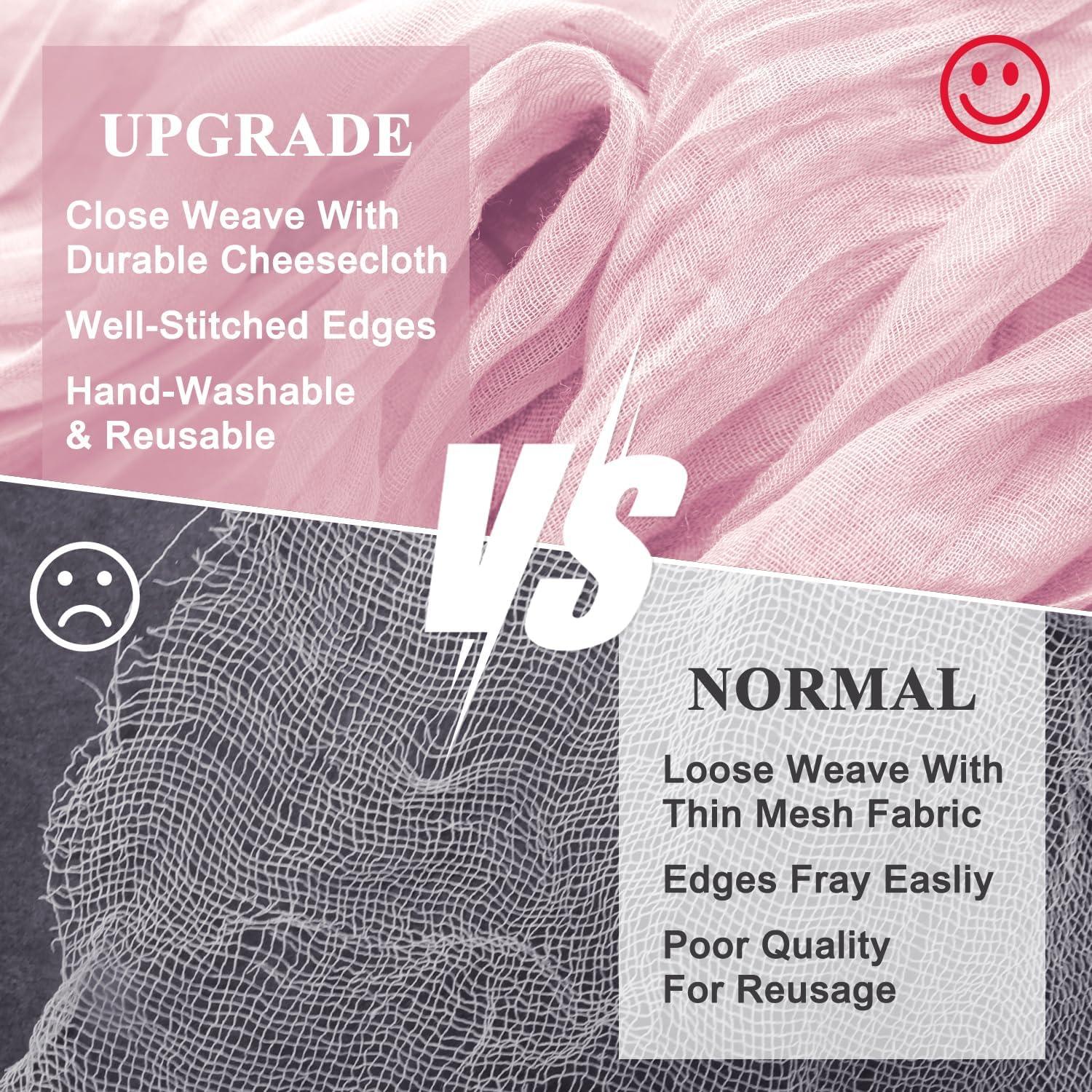 Caminito de Mesa Wokceer 3 Pack 3m Rosa Sonrojado Boho