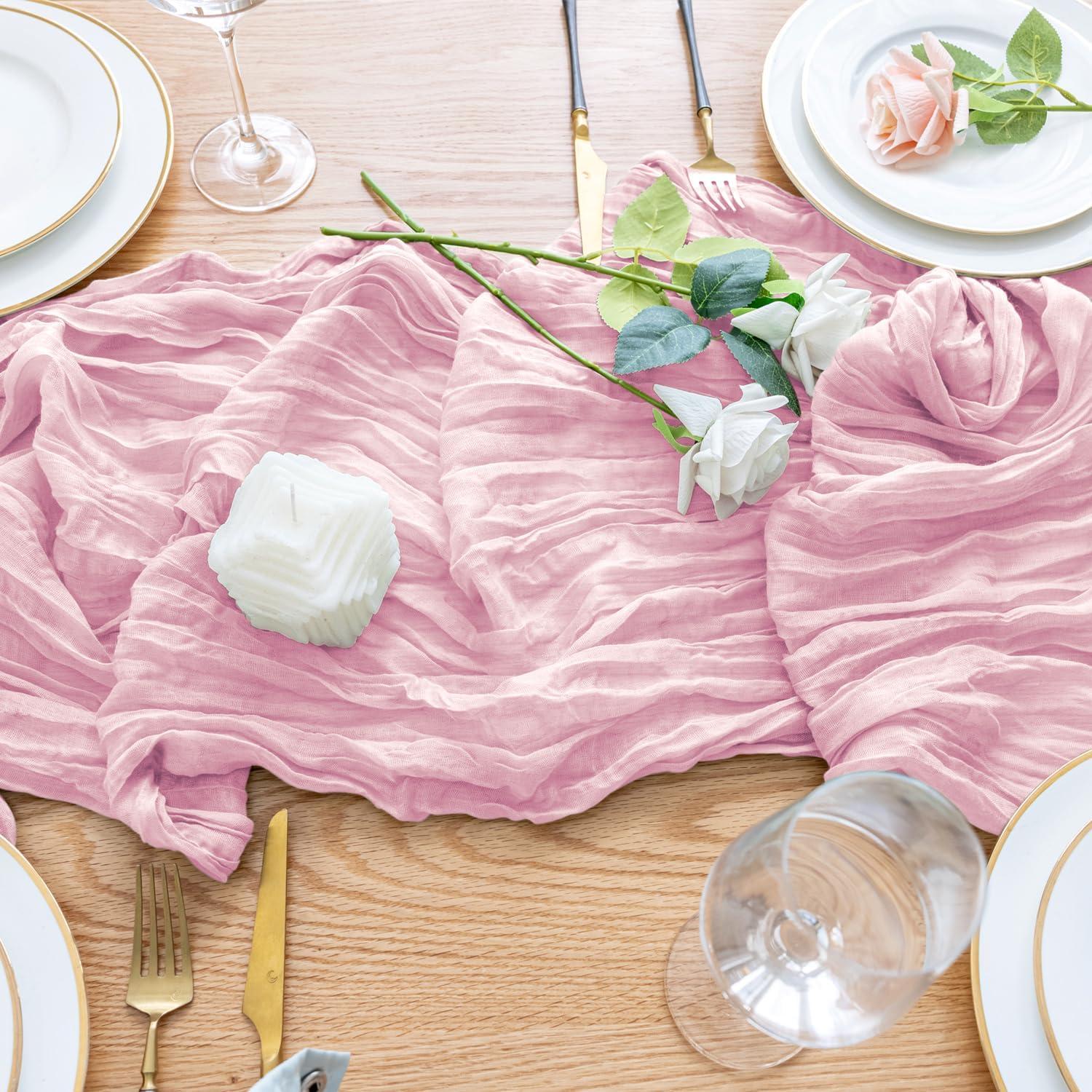 Caminito de Mesa Wokceer 3 Pack 3m Rosa Sonrojado Boho