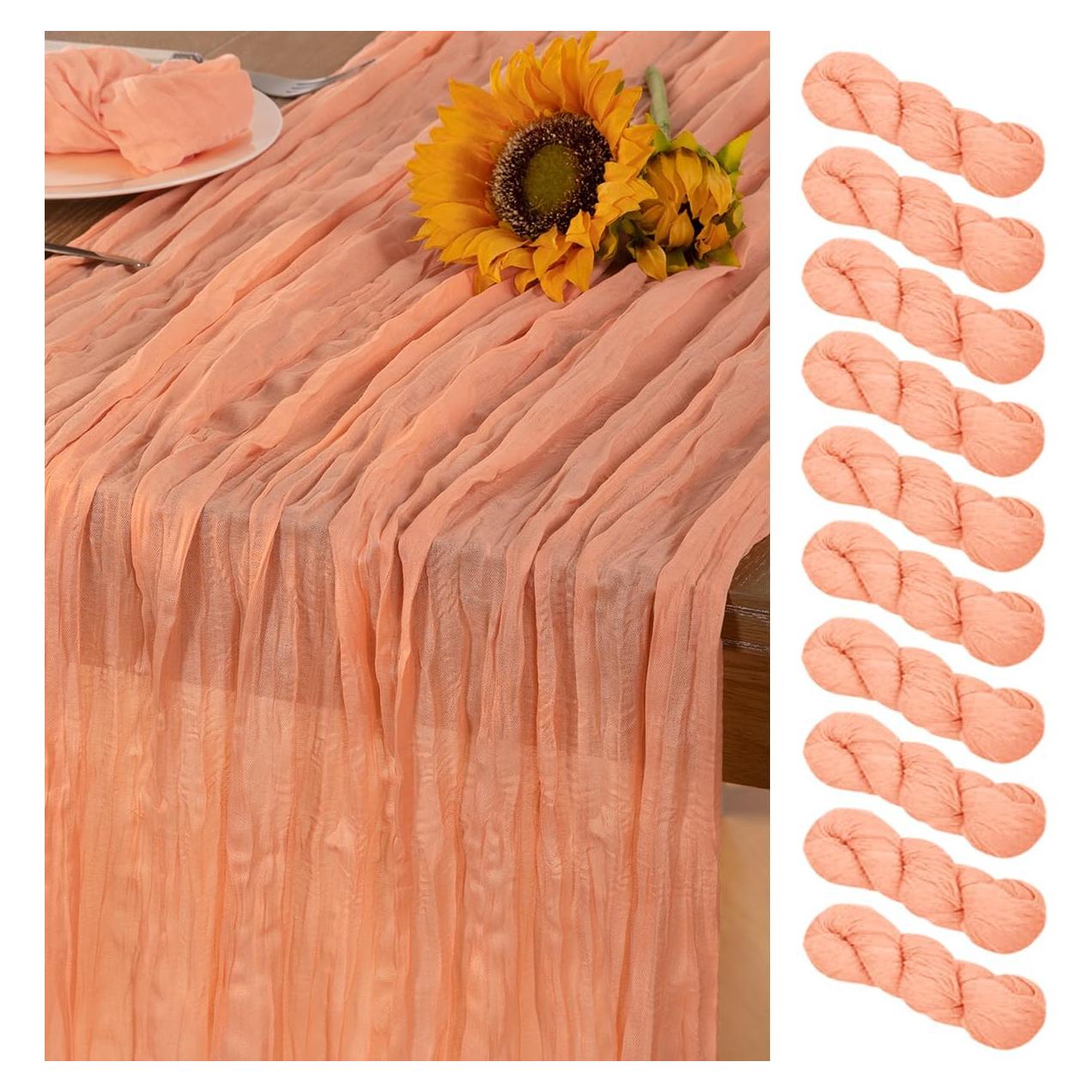 Caminito de Mesa Boho DeZerlor Durazno 10 Piezas 304.8 cm