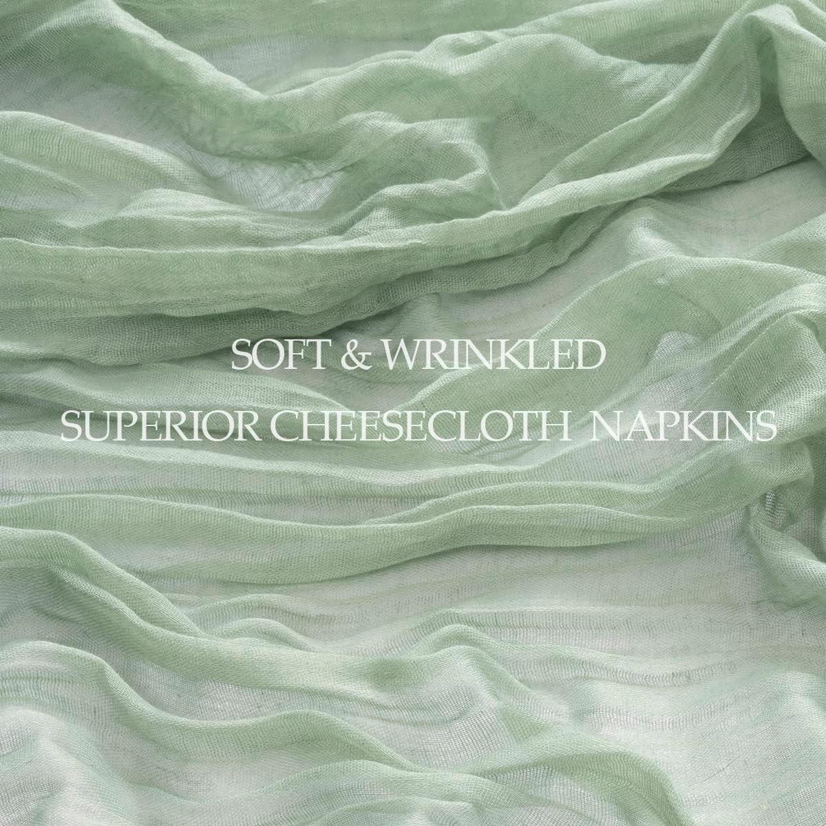 Juego de 50 Servilletas de Tela Verde Salvia DeZerlor 53x53 cm