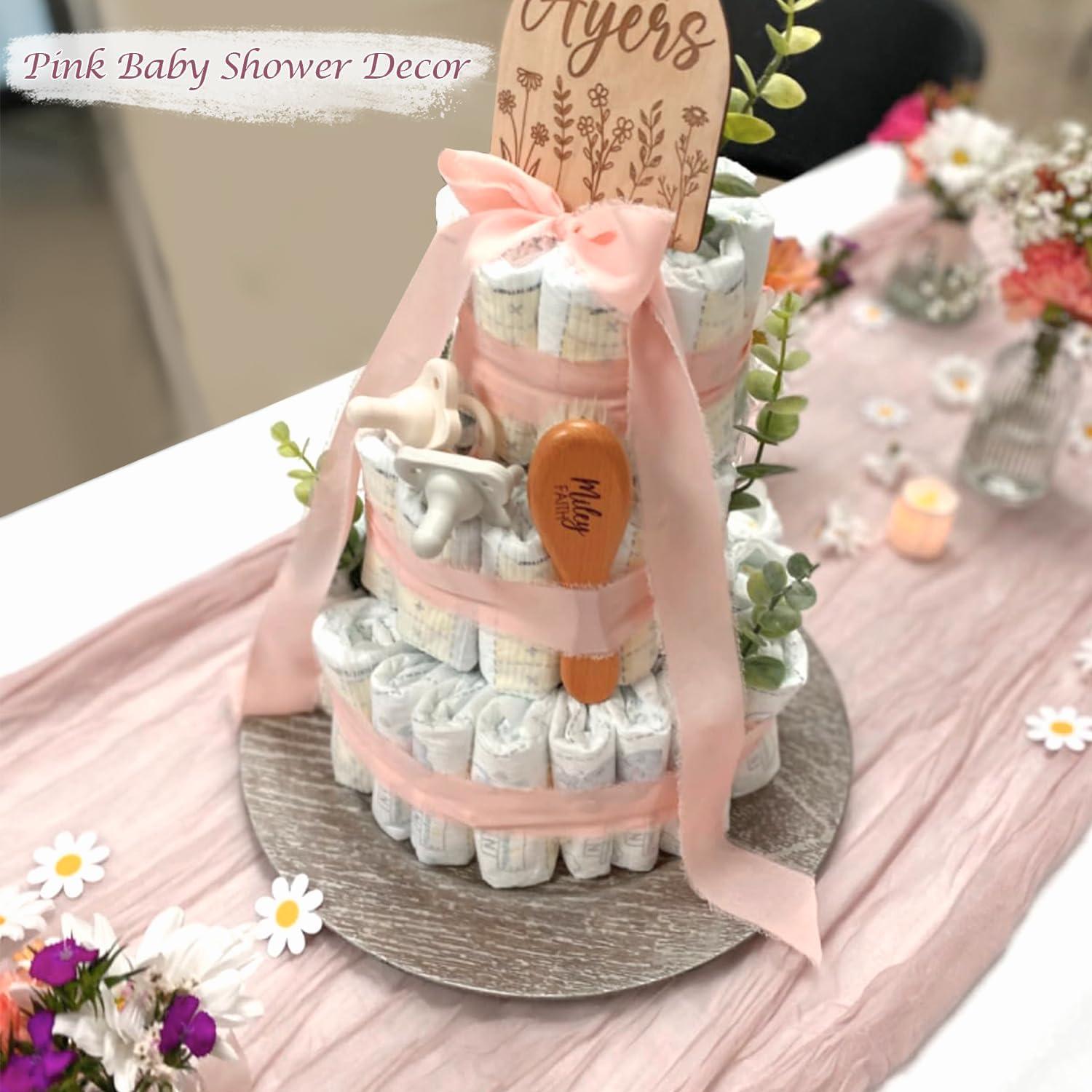 Paquete de 12 Caminos de Mesa de Gasa Rosa Polvorienta 90x305cm