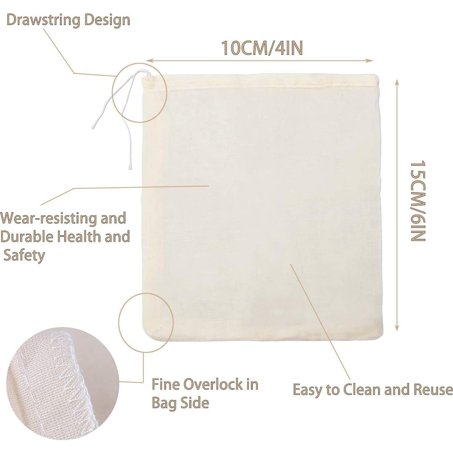 Bolsa de Leche de Nueces LUCKY KVW - 4 Paños de Queso 10x15cm