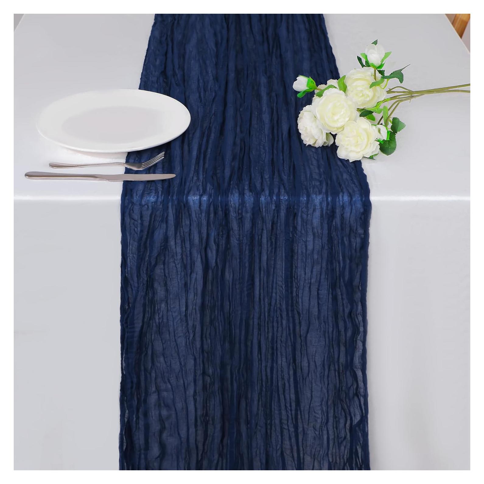 Caminito de Mesa de Gasa Azul Marino Snowkingdom 4.06m