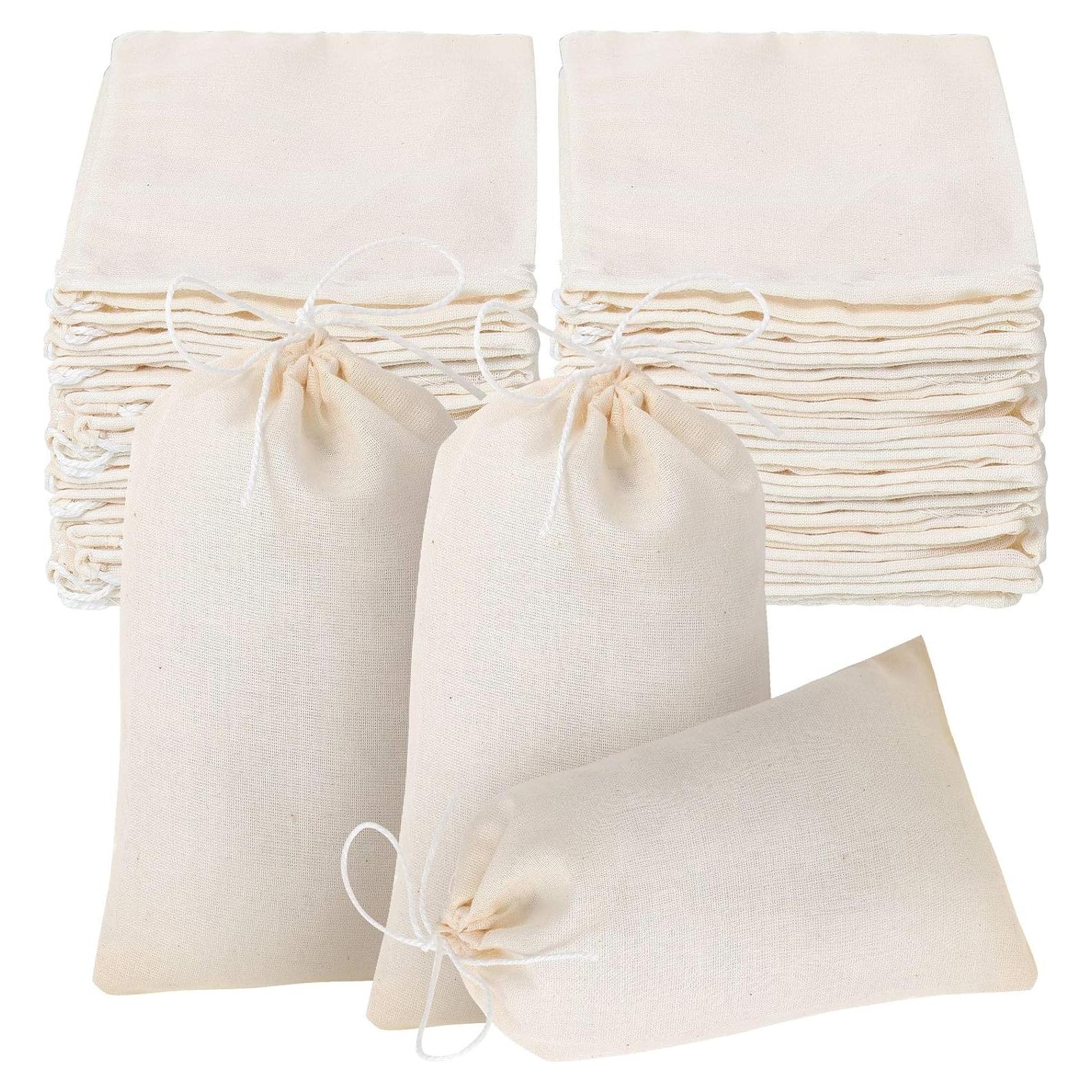 Bolsas de Tela Reutilizables Boao 50 Pcs 10x15 cm para Té y Café