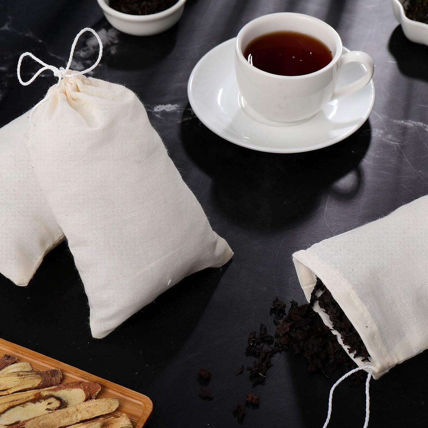 Bolsas de Tela Reutilizables Boao 50 Pcs 10x15 cm para Té y Café