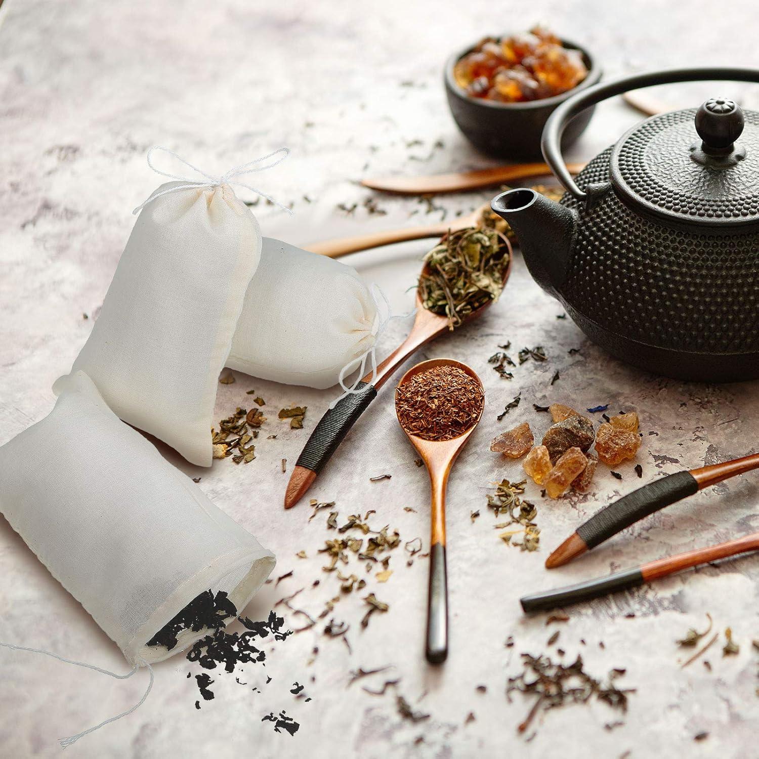 Bolsas de Tela Reutilizables Boao 50 Pcs 10x15 cm para Té y Café