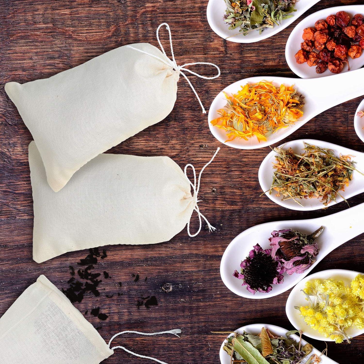 Bolsas de Tela Reutilizables Boao 50 Pcs 10x15 cm para Té y Café