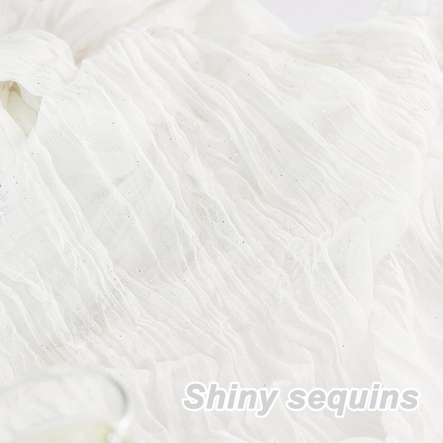 Corredor de Mesa Brillante Gzcvba 3 Piezas 3.05 m Marfil