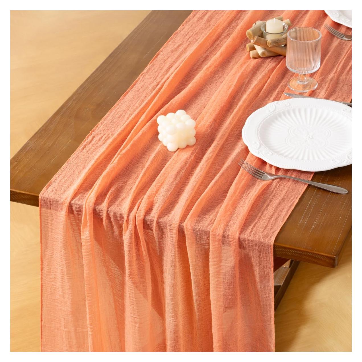 Corredor de Mesa de Gasa Durazno Socomi 89x305 cm