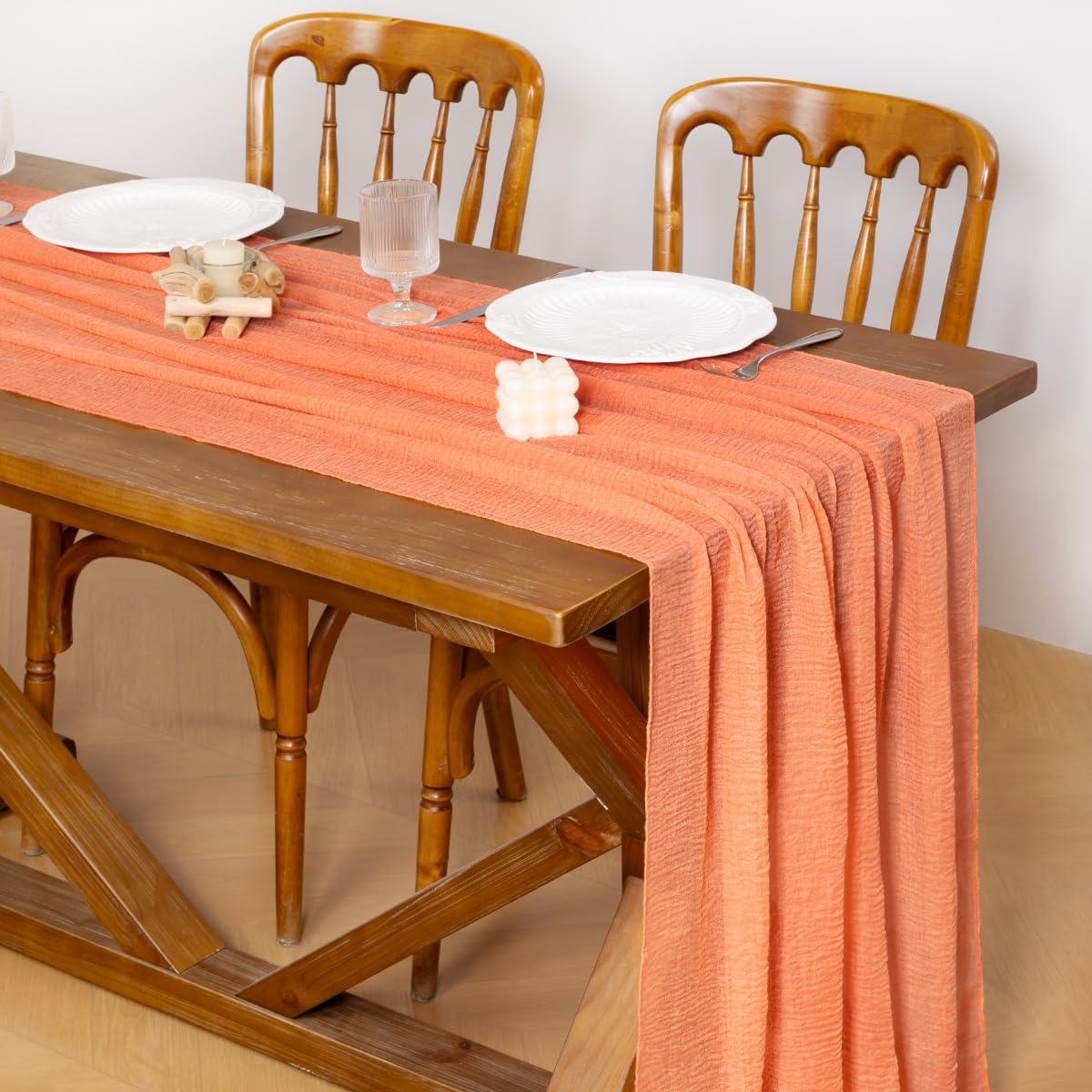 Corredor de Mesa de Gasa Durazno Socomi 89x305 cm