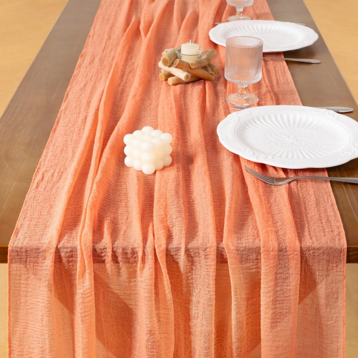 Corredor de Mesa de Gasa Durazno Socomi 89x305 cm