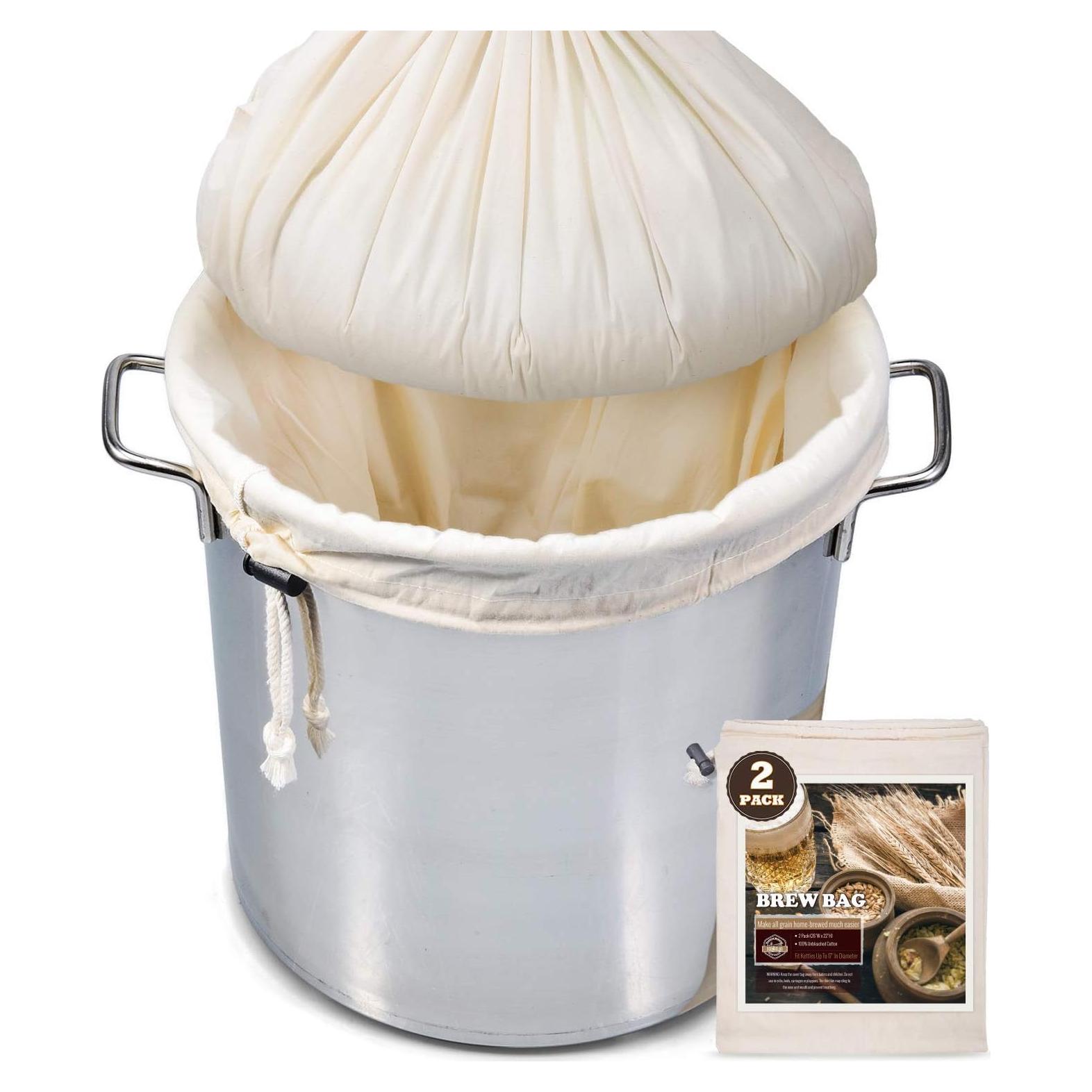 Bolsa de Cerveza de Algodón 100% SCENGCLOS 66x56 cm 2 Pzas