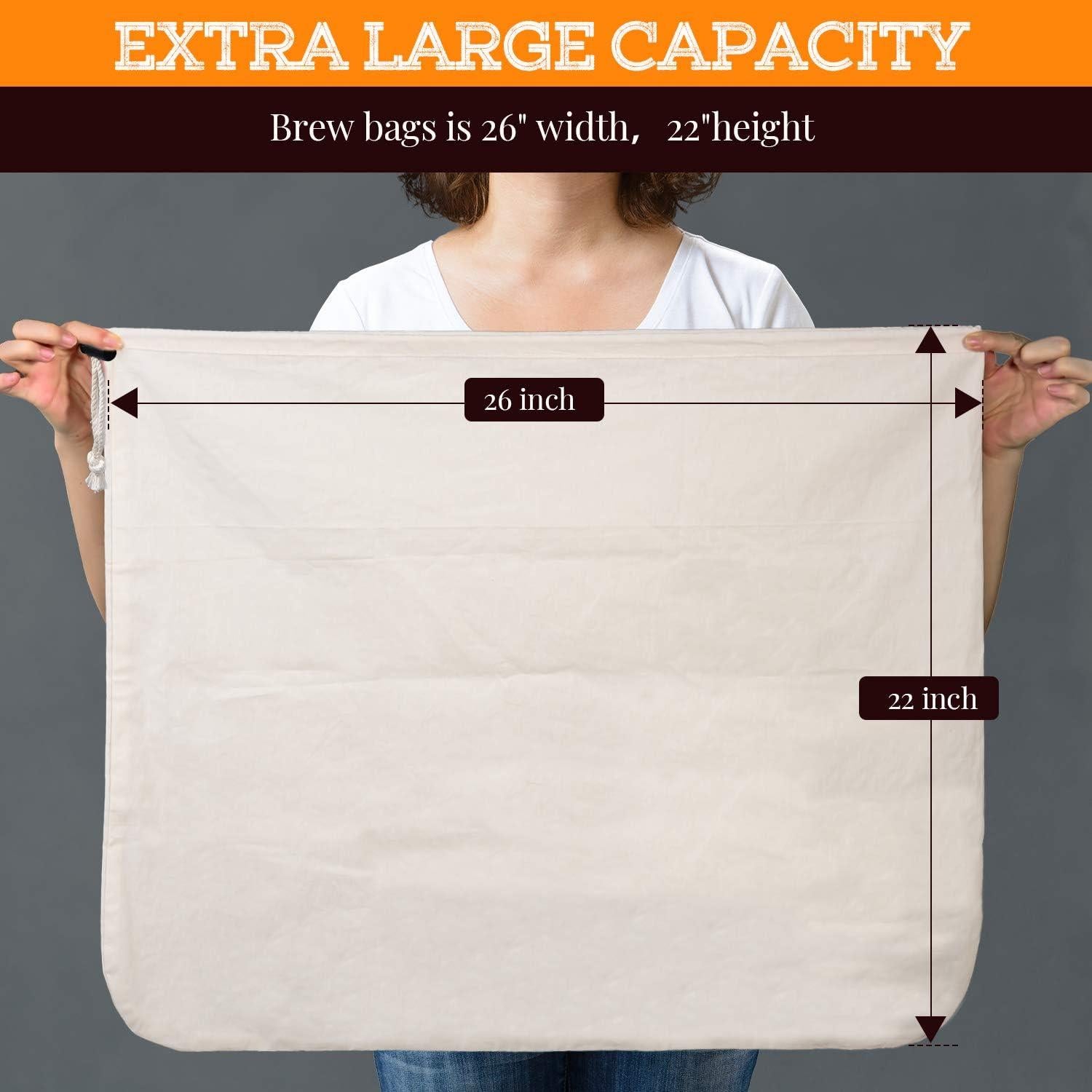 Bolsa de Cerveza de Algodón 100% SCENGCLOS 66x56 cm 2 Pzas