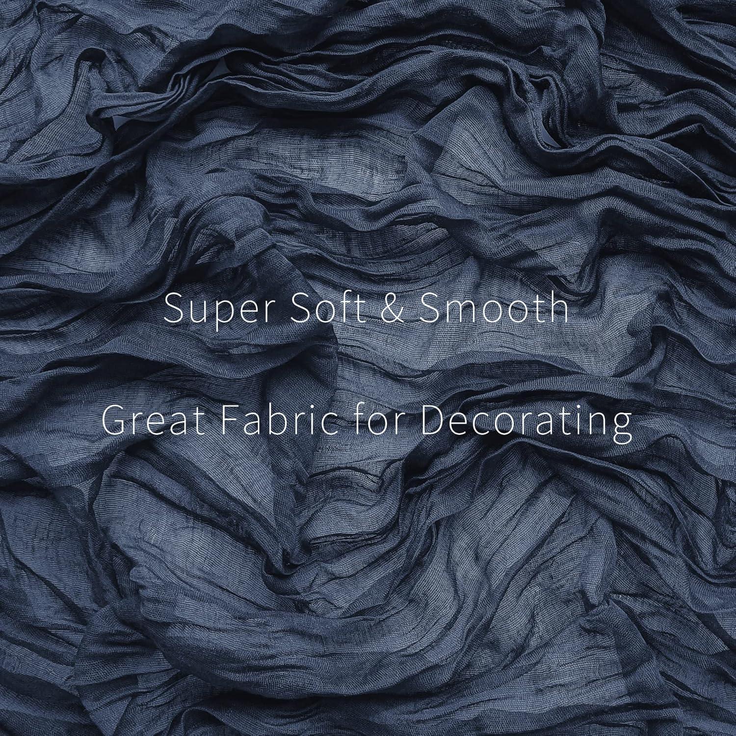 Paquete de 2 Caminos de Mesa de Gasa Azul Marino 3m eQFeast