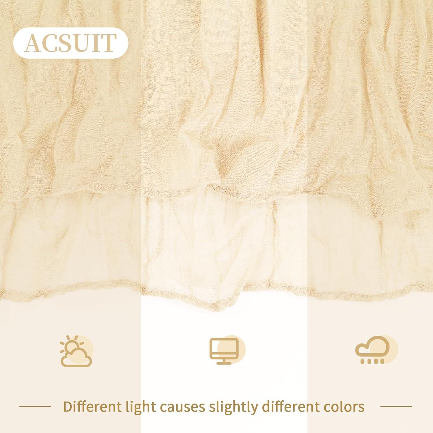 Paquete de 16 Caminos de Mesa de Gasa Marfil 50.8x304.8 cm