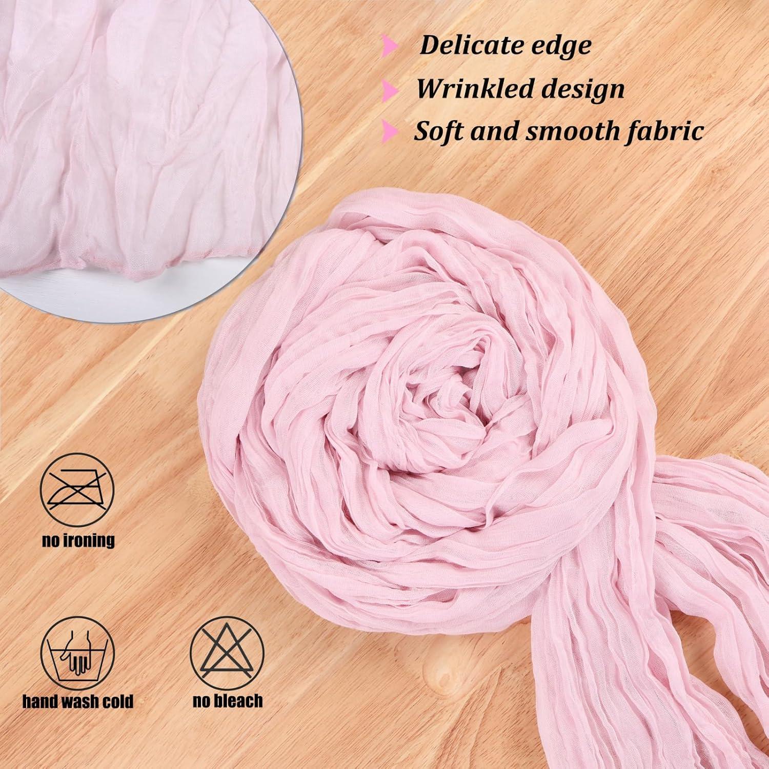 Caminito de Mesa de Gasa Rosa Claro 4.06M TuTive - Decoración