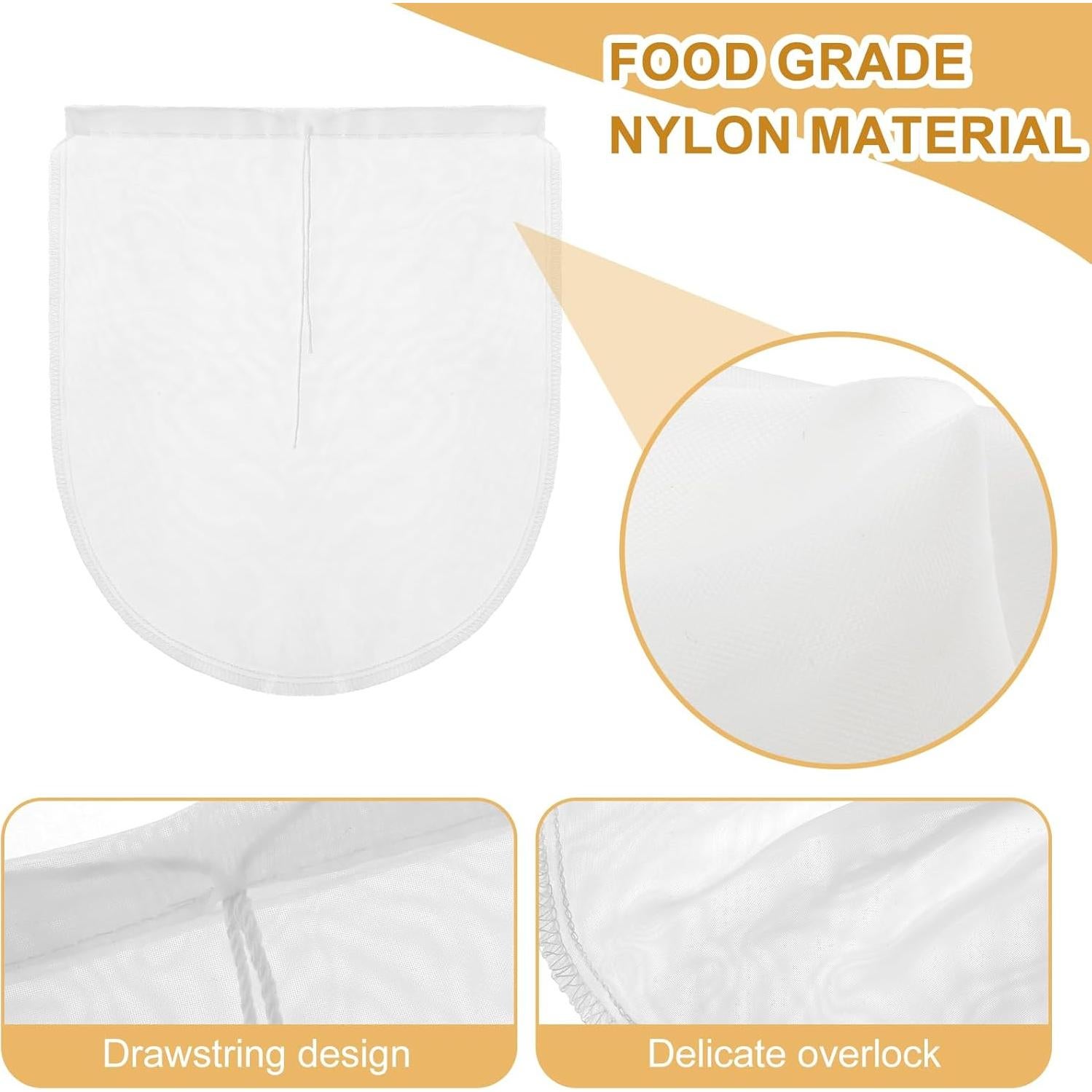 4 Bolsas de Filtro Reutilizables Dimeho 25x30 cm Nylon Fino