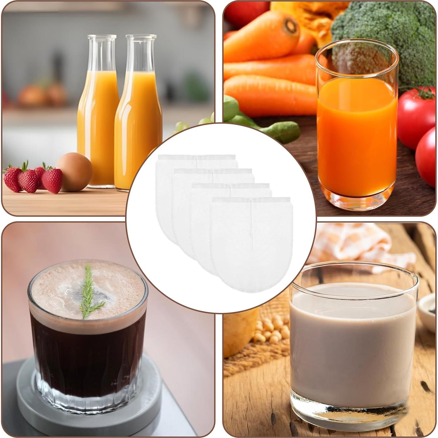 4 Bolsas de Filtro Reutilizables Dimeho 25x30 cm Nylon Fino