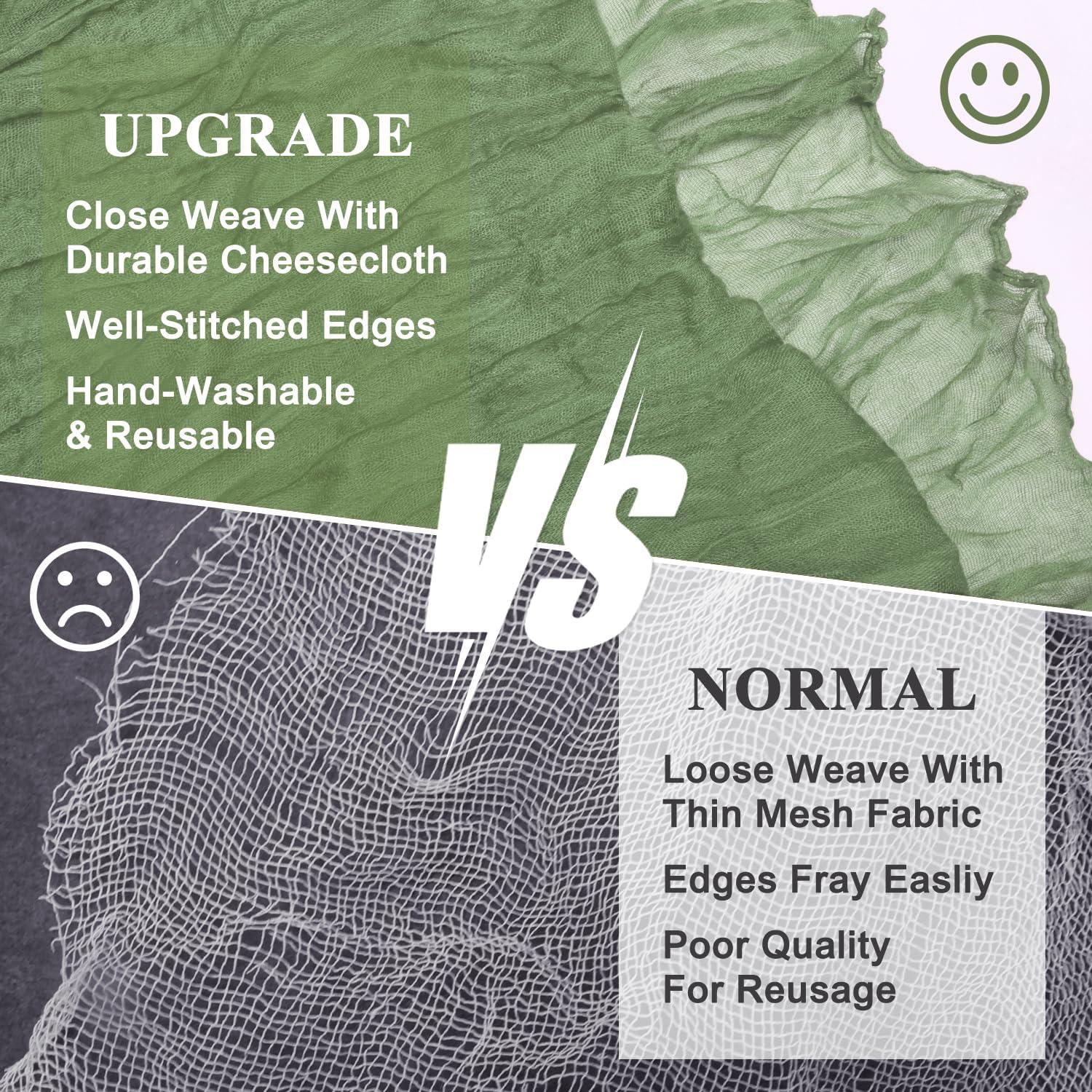 Mantel de Gasa 3 Piezas Asee'm 305x89 cm Verde Salvia