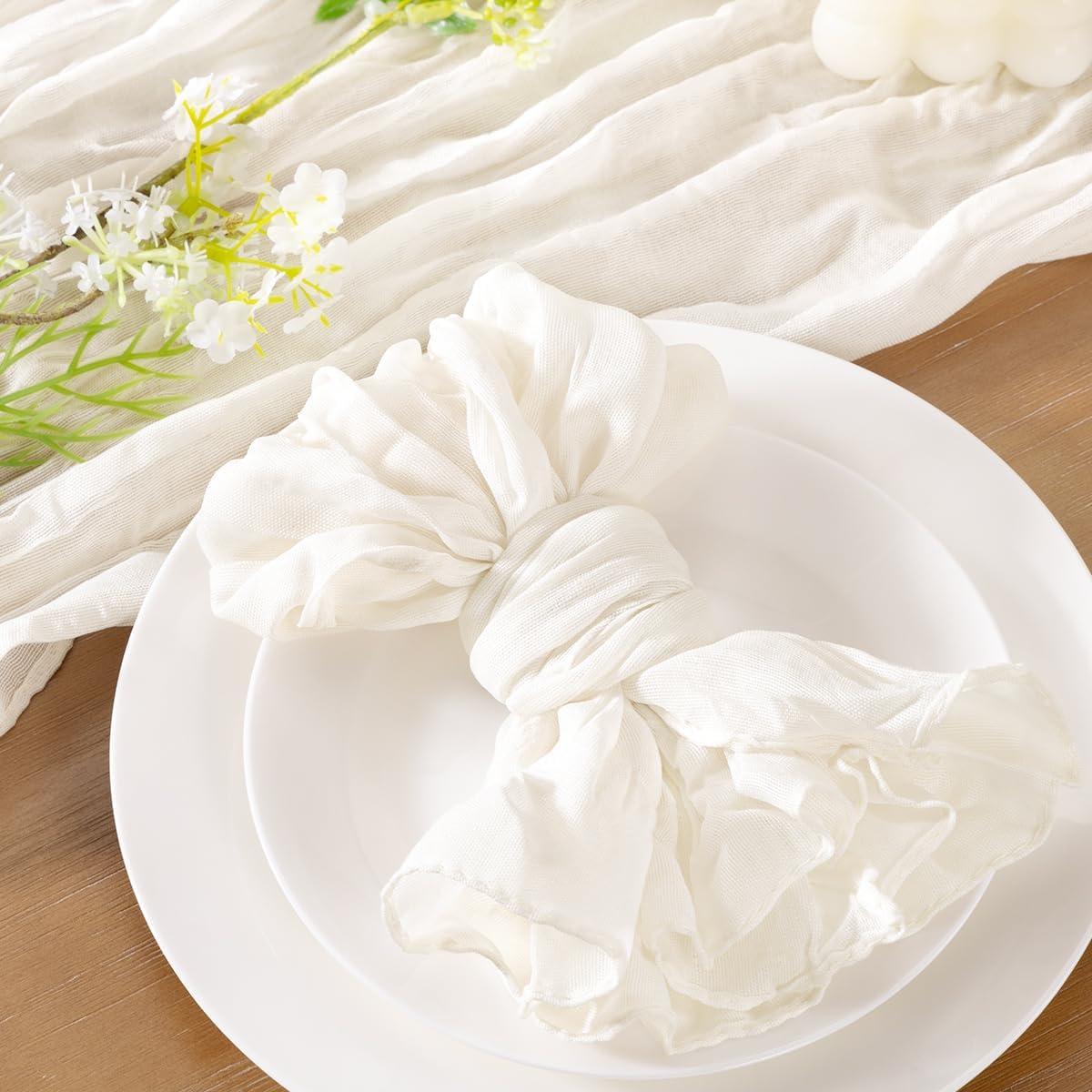 Juego de 10 Servilletas de Gasa Marfil Socomi 53.34 cm