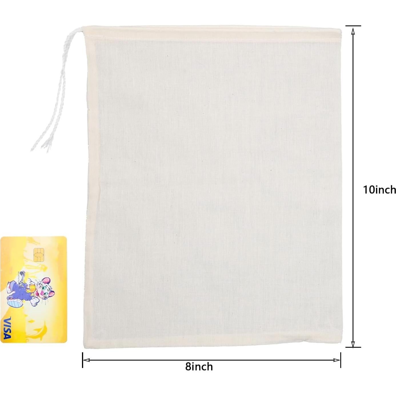 10 Bolsas de Filtro de Té Reutilizables Carrollar 20x25cm