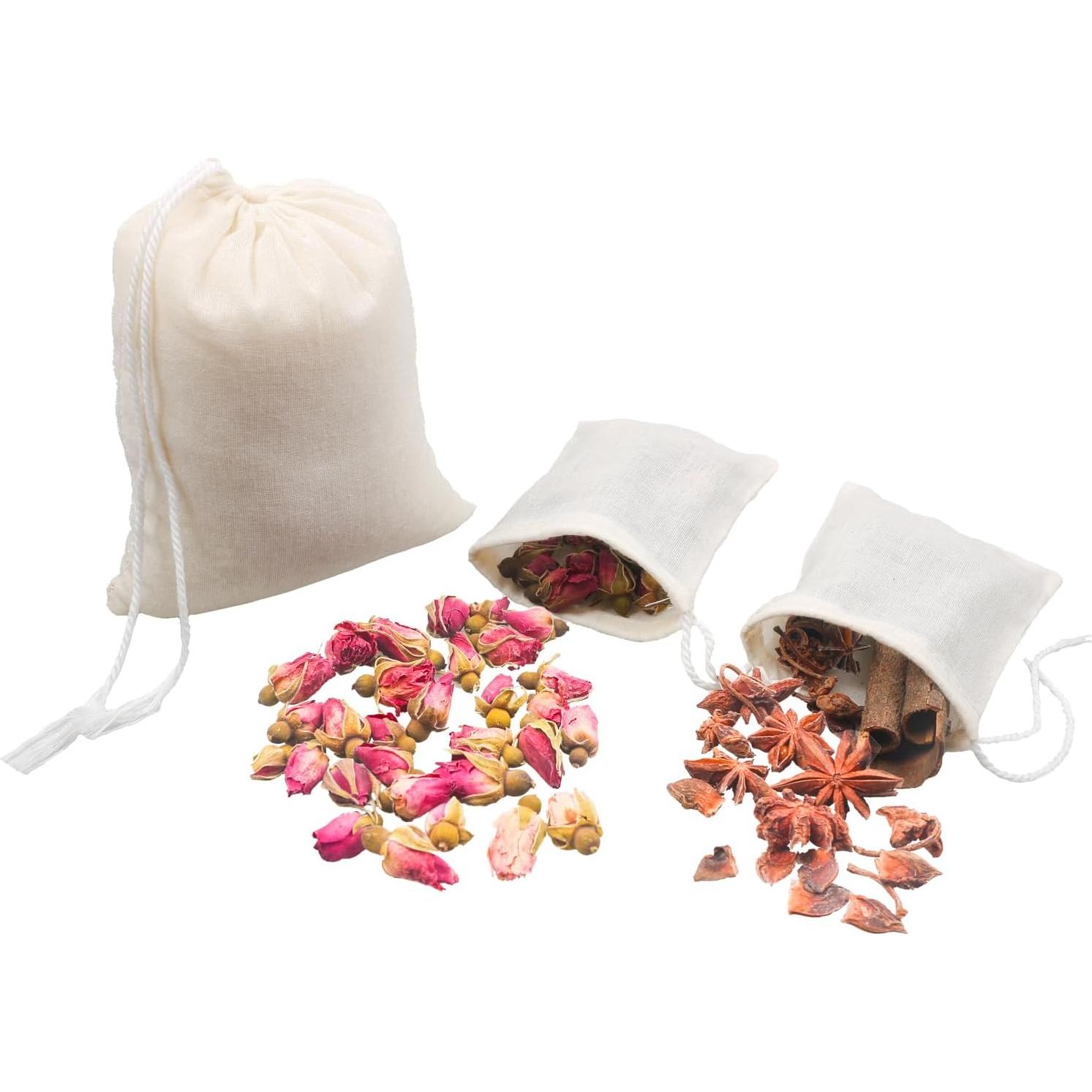 10 Bolsas de Filtro de Té Reutilizables Carrollar 20x25cm