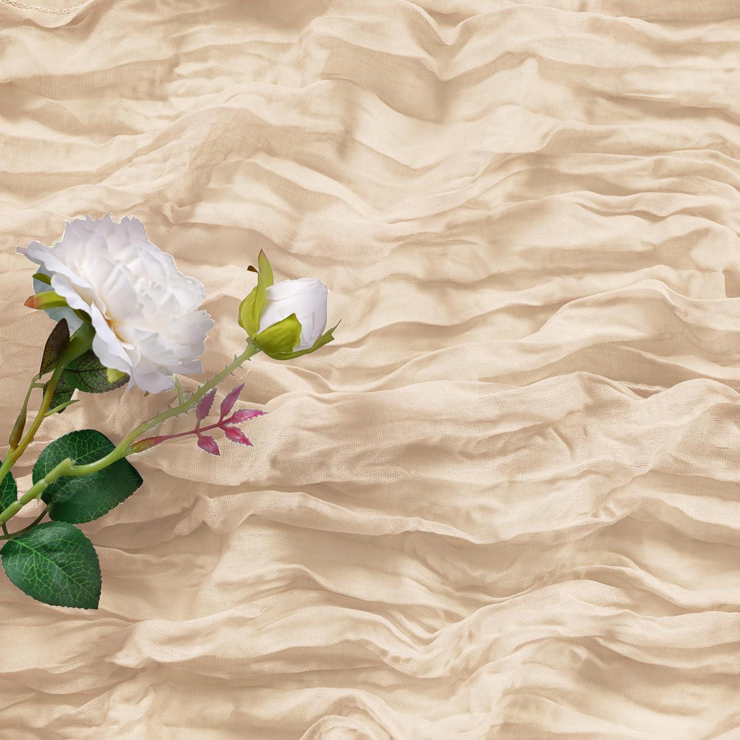 Camino de Mesa Cheesecloth 12 Piezas Bailarina 43x274 cm Marfil