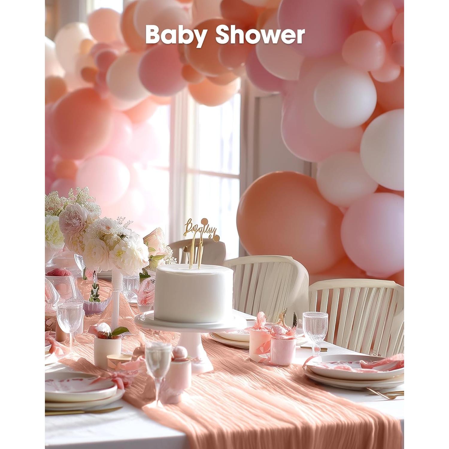 Camino de Mesa Cheesecloth Pureegg 2 Piezas Rosa Polvoriento 35x120 cm