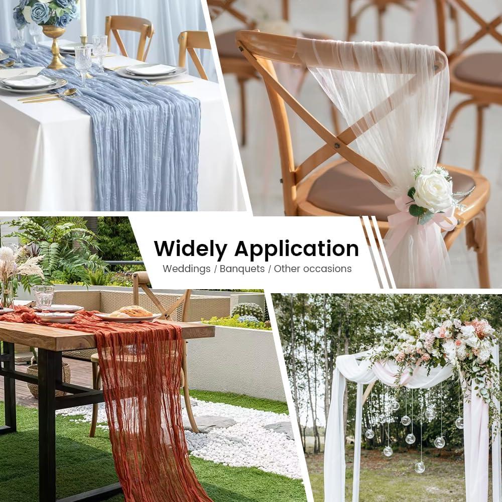 Caminito de Mesa de Tela de Queso HimBen 304.8x88.9 cm Blanco