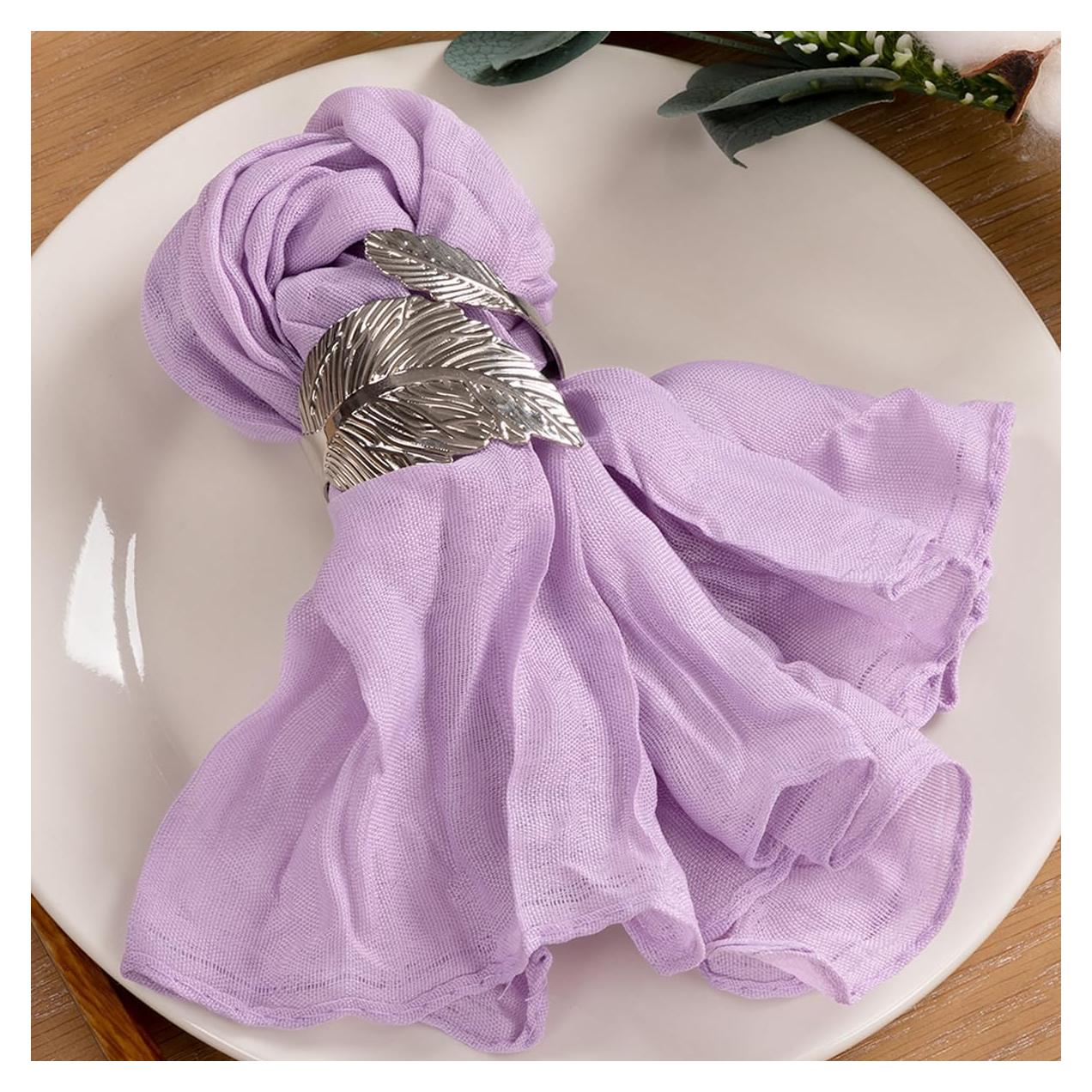 Juego de 10 Servilletas de Gasa MLMC Lila 53cm x 53cm