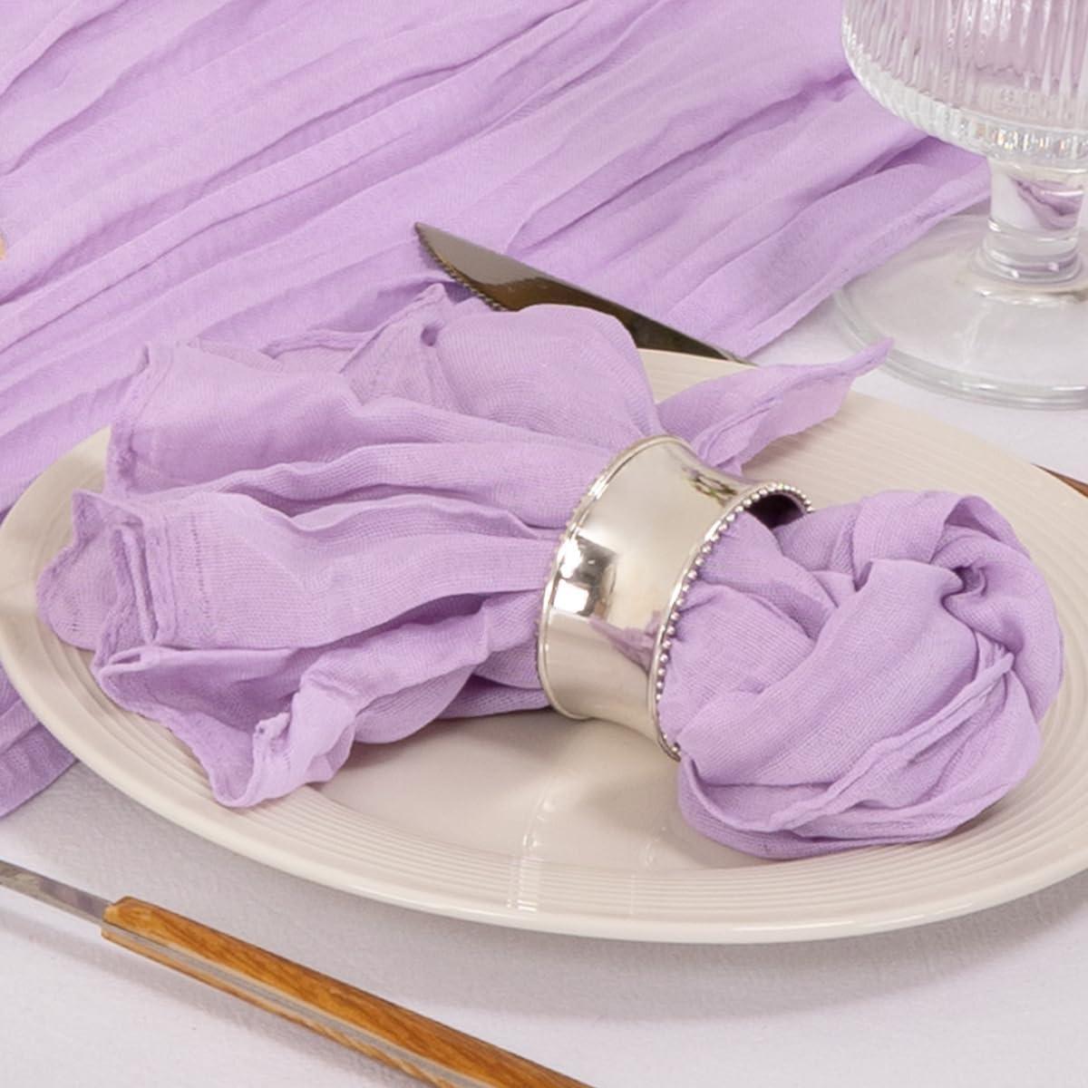 Juego de 10 Servilletas de Gasa MLMC Lila 53cm x 53cm