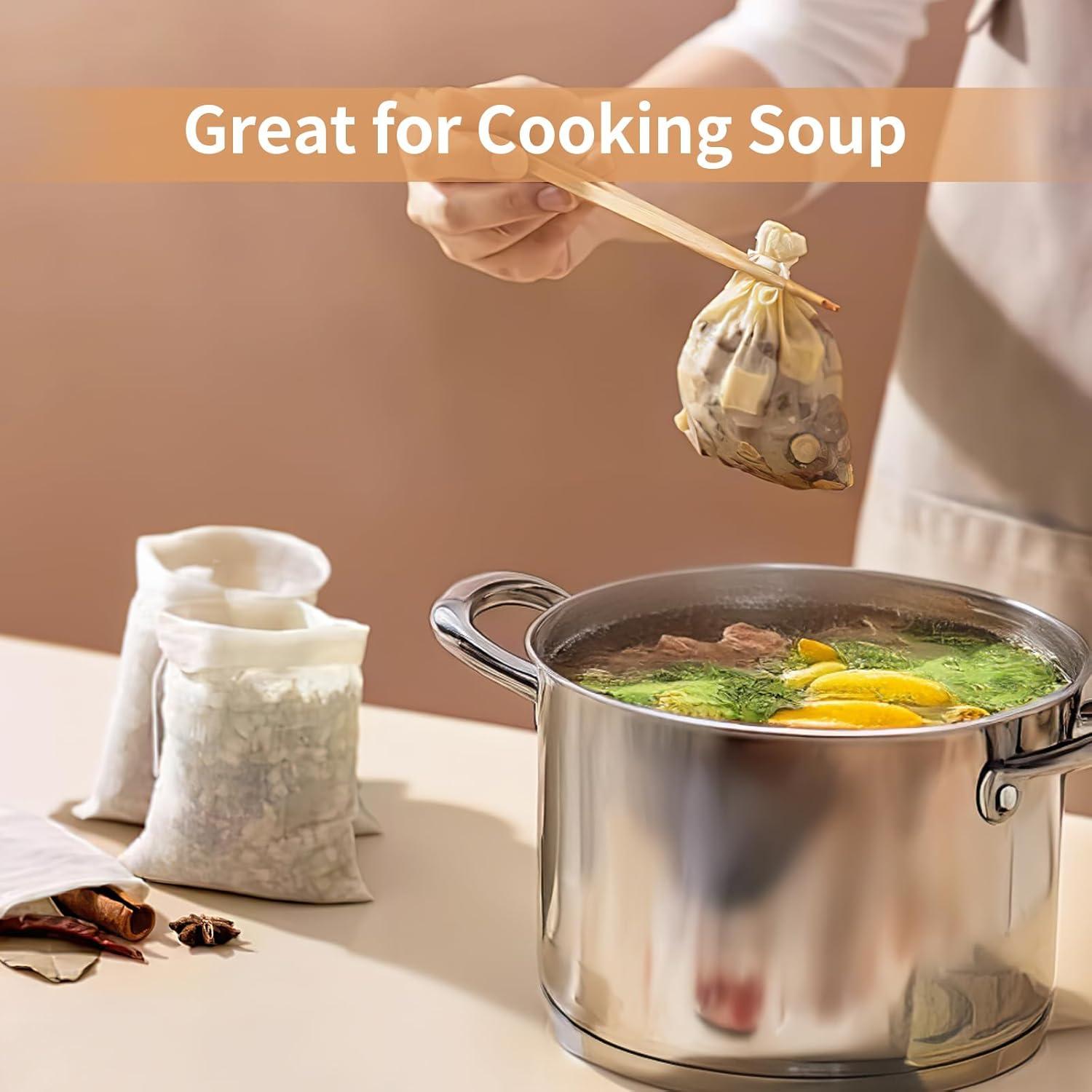 60 Bolsas de Muselina Natural Hoiny 10x7.6 cm para Especias