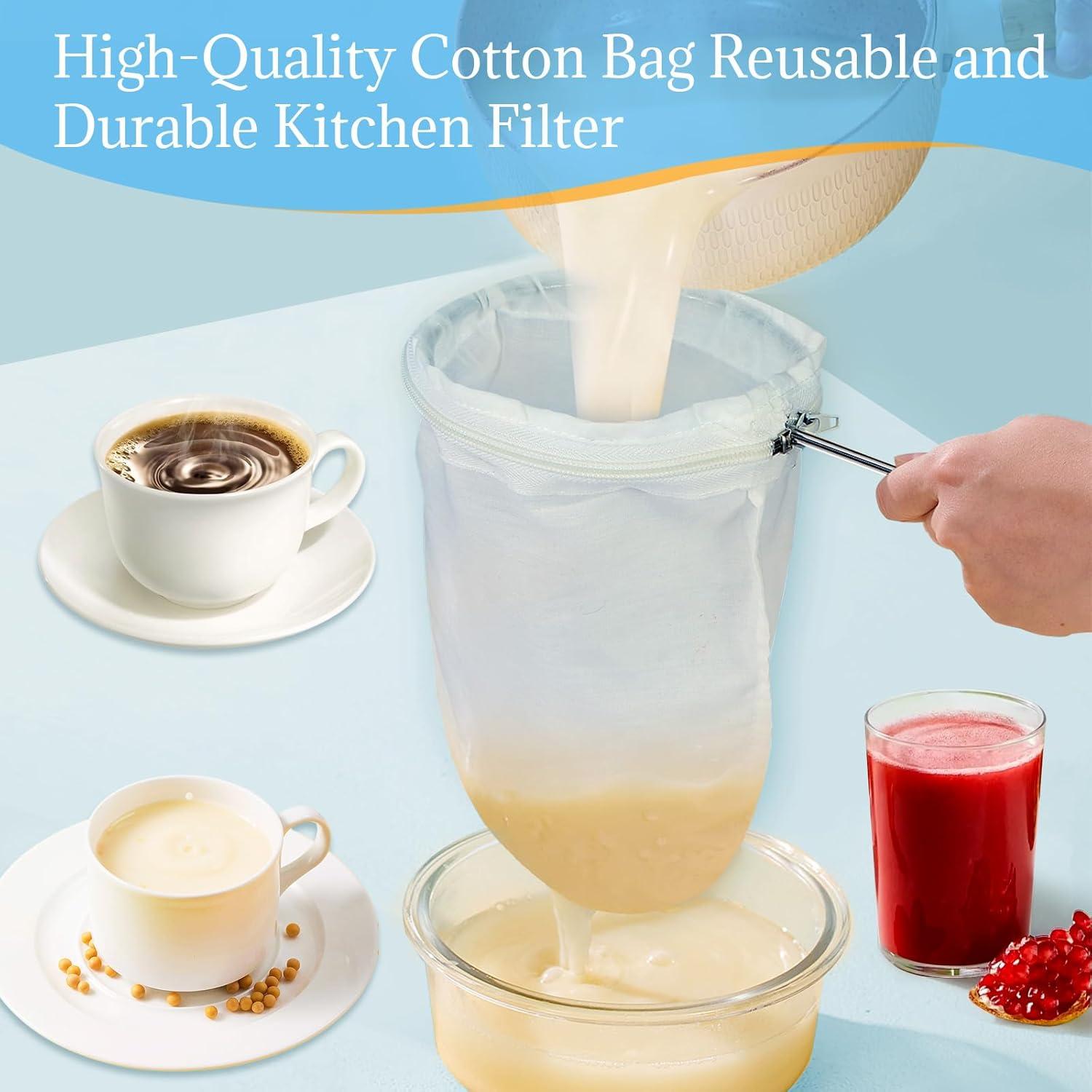 Colador de Malla Fina NbutWynee con 3 Bolsas Reutilizables