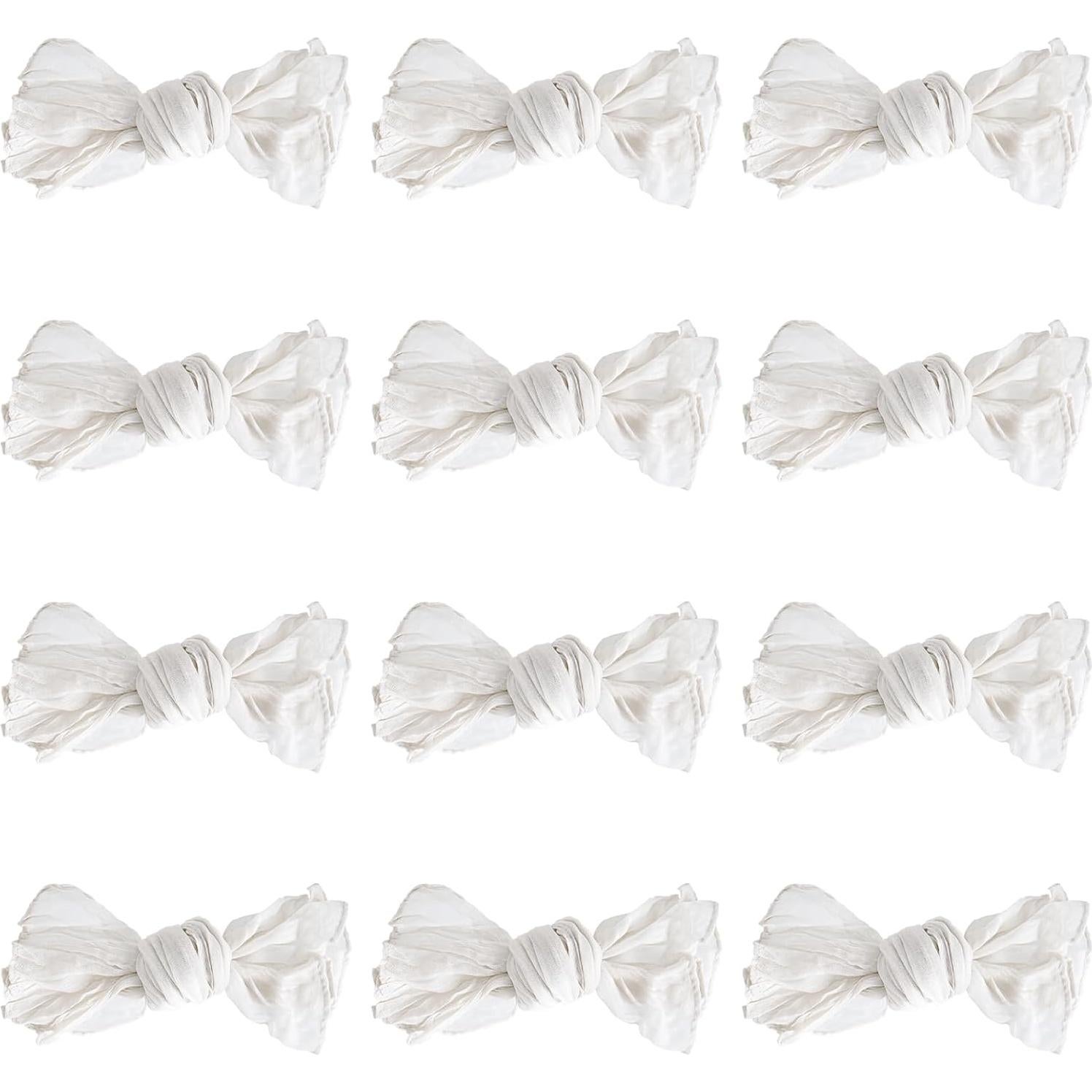 Juego de 12 Servilletas de Gasa Nydotd 50x50 cm Rústicas Blancas