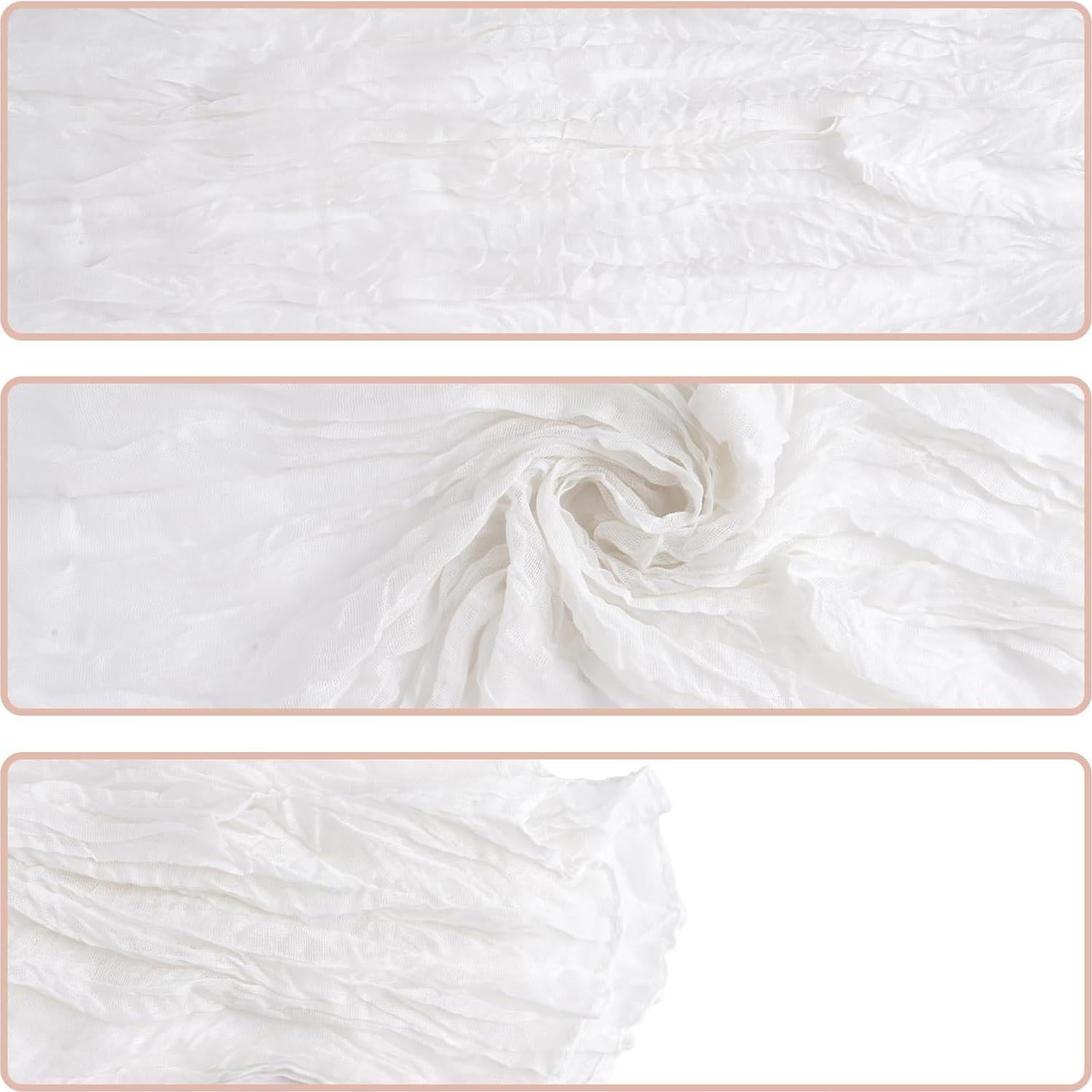 Juego de 12 Servilletas de Gasa Nydotd 50x50 cm Rústicas Blancas