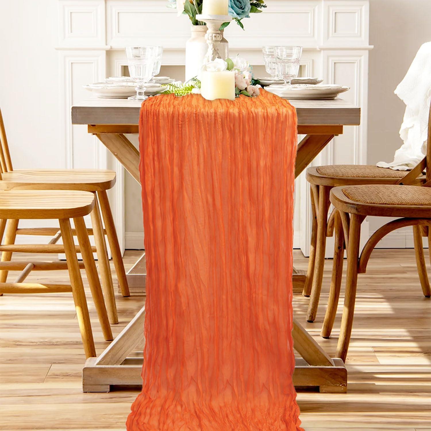Caminito de Mesa de Gasa Naranja PATYDEST 91x305 cm