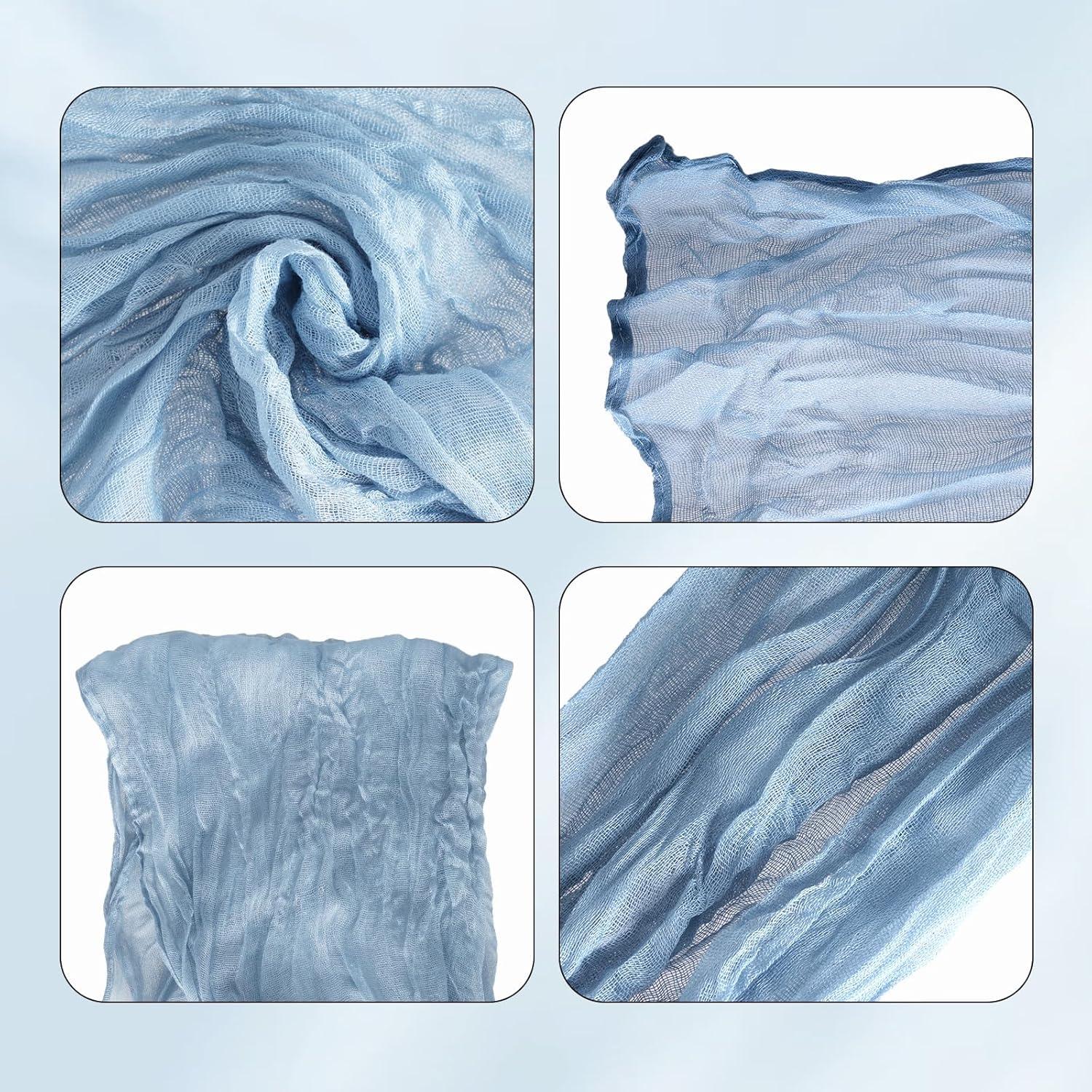 Juego de 6 Servilletas de Gasa Nydotd 50x50cm Azul Polvoriento