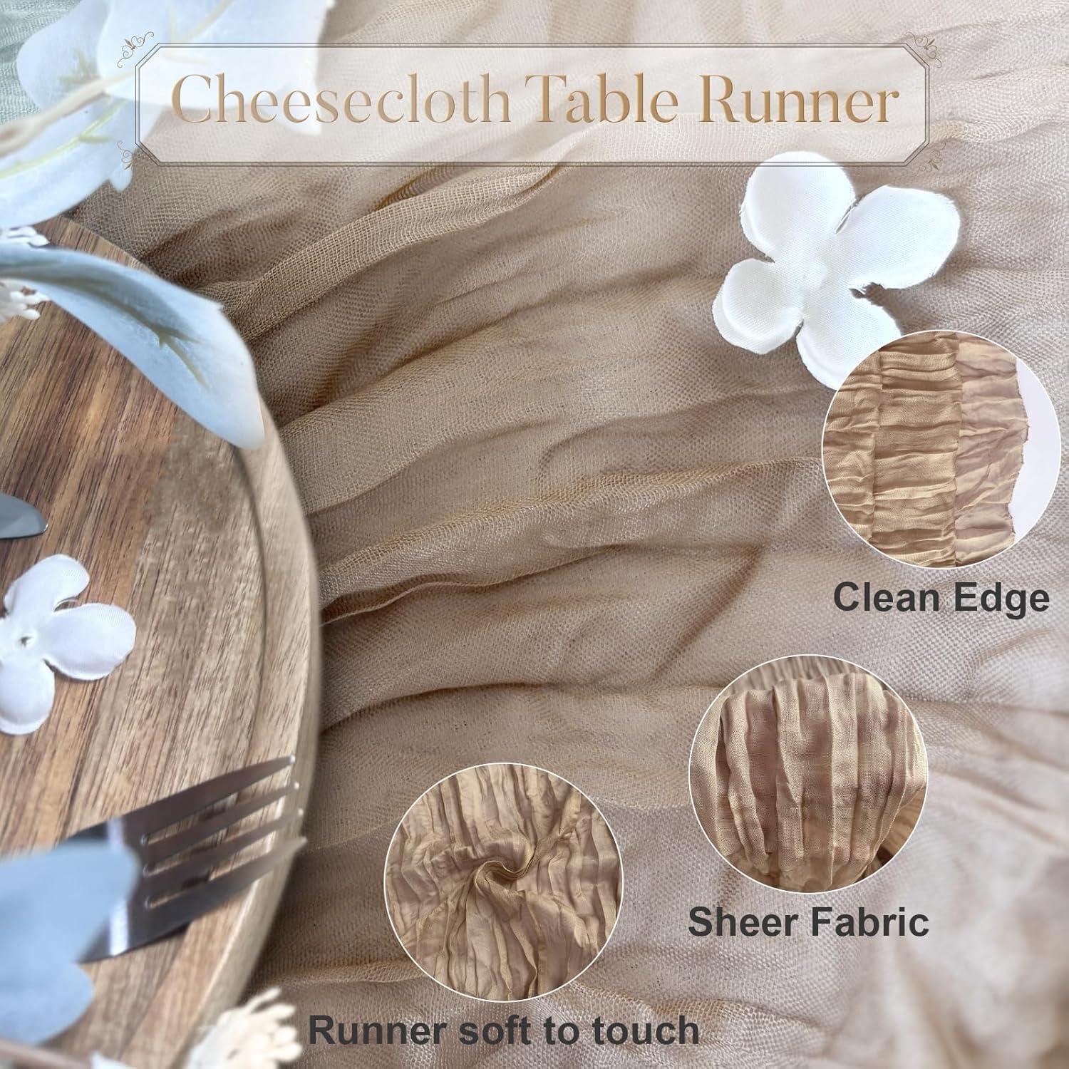 Caminito de Mesa de Gasa Nude 88.9x304.8 cm Pusunas