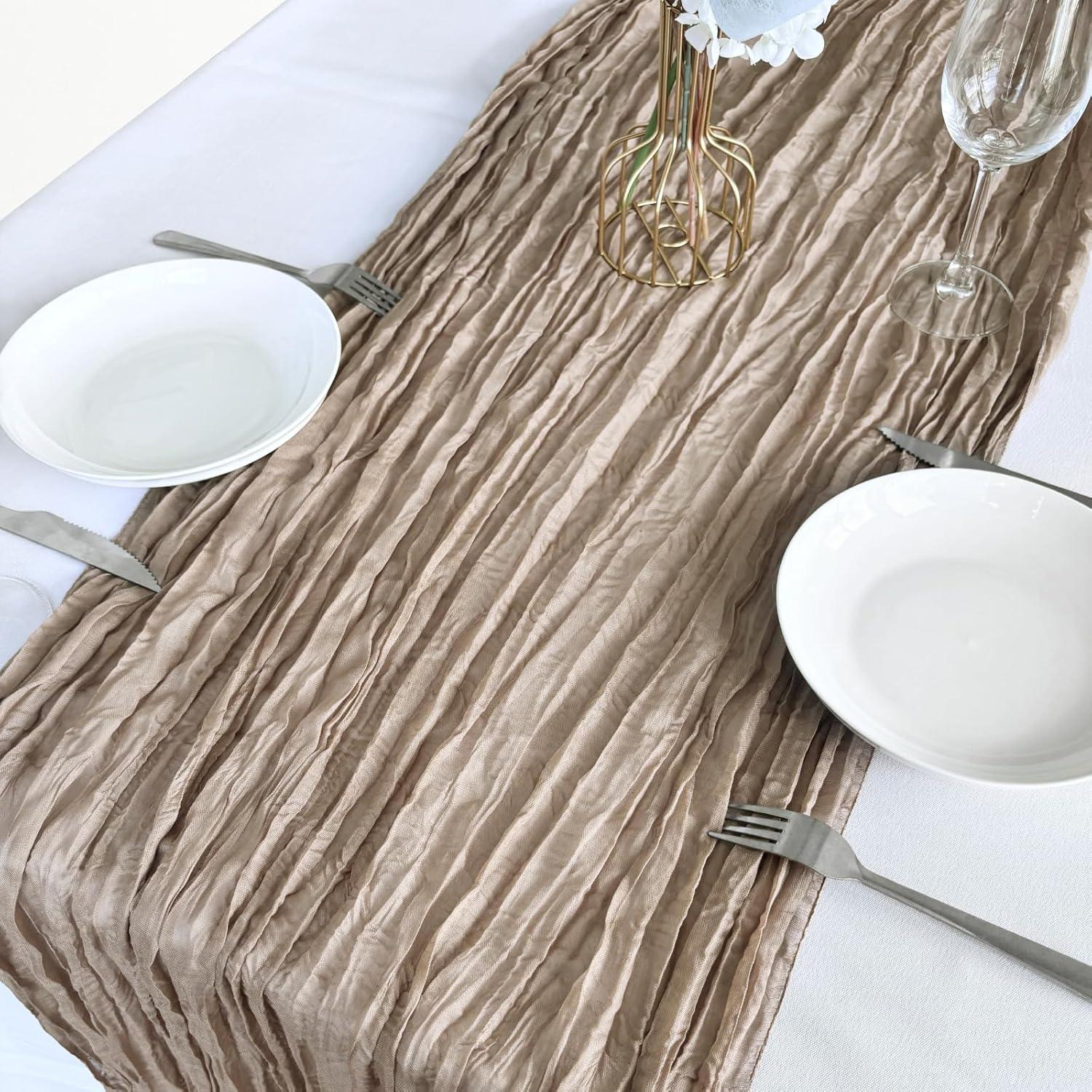 Caminito de Mesa de Gasa Nude 88.9x304.8 cm Pusunas