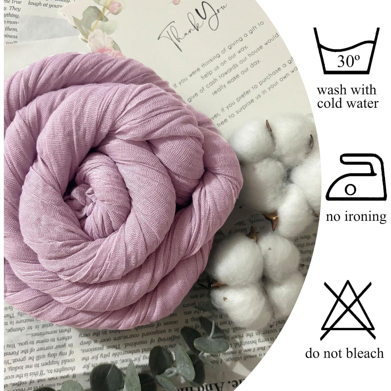 Correr de Mesa de Gasa Lavanda 8 Piezas 300cm Boho