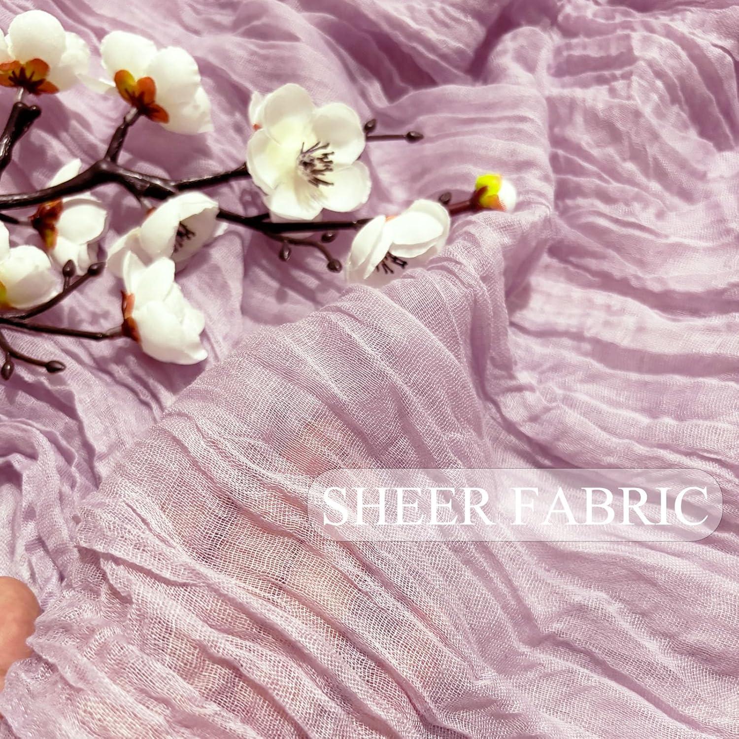 Correr de Mesa de Gasa Lavanda 8 Piezas 300cm Boho