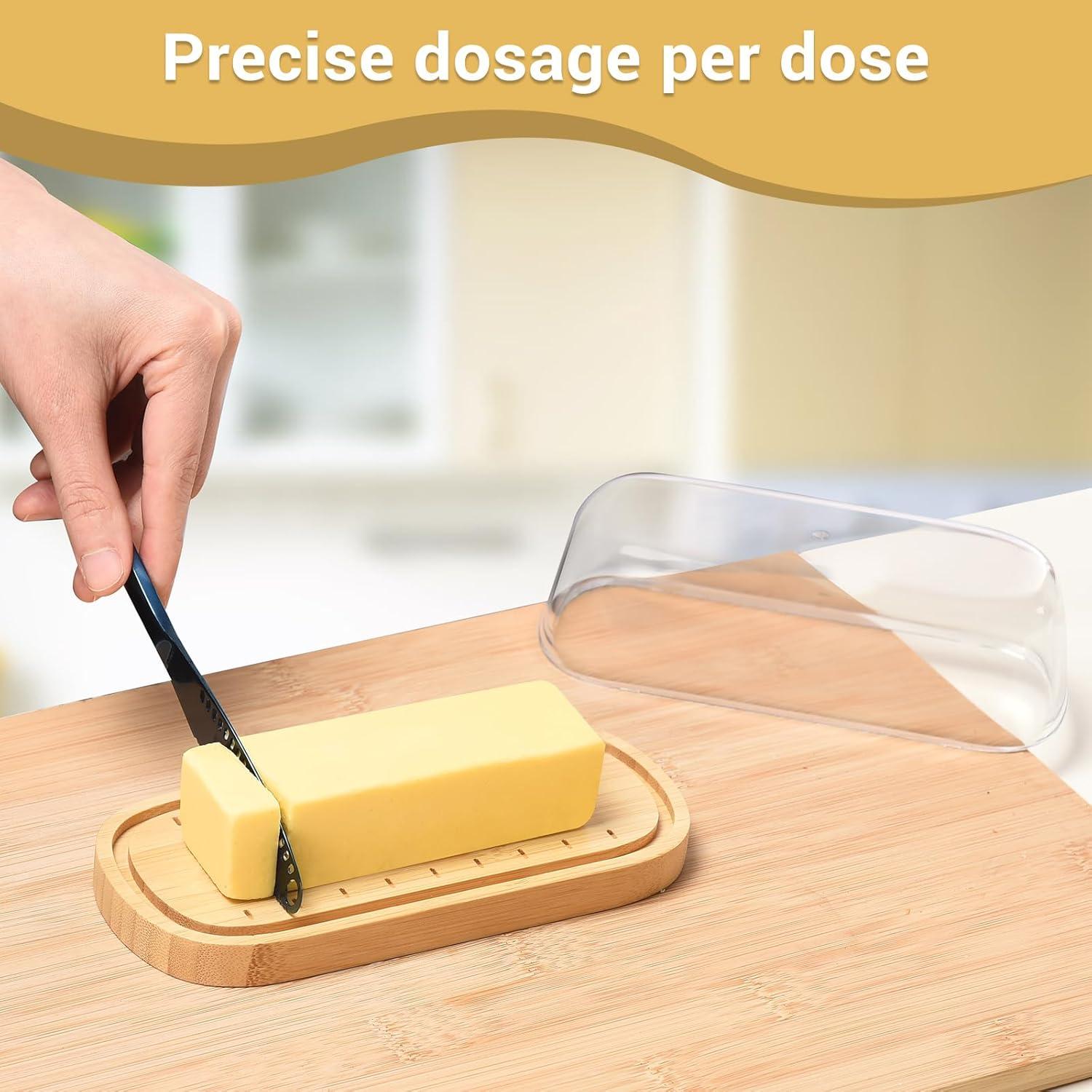 Plato para Mantequilla Hekeieon con Tapa de Bambú 220g