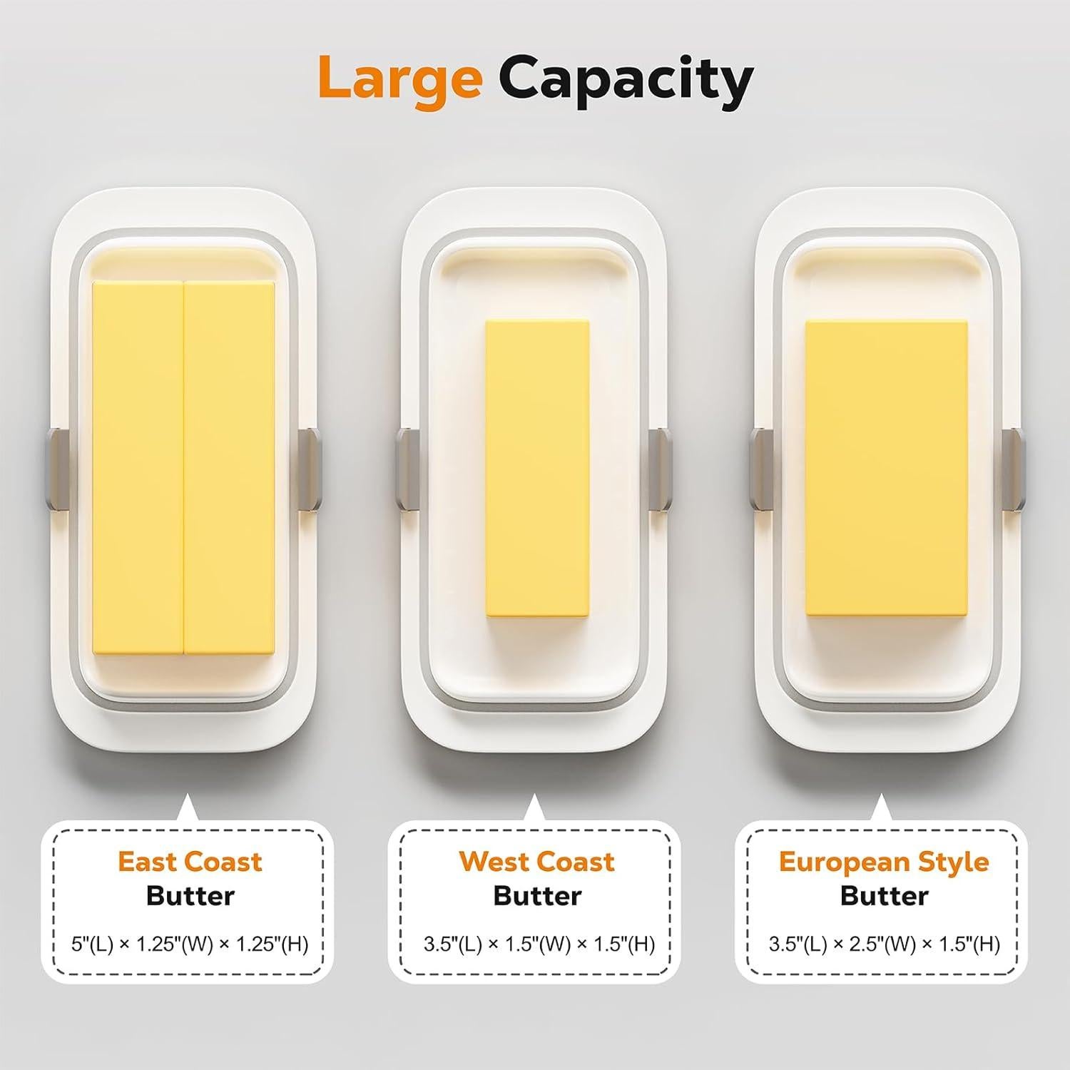 Plato de Mantequilla Hermético Pisol Grande 250g Blanco