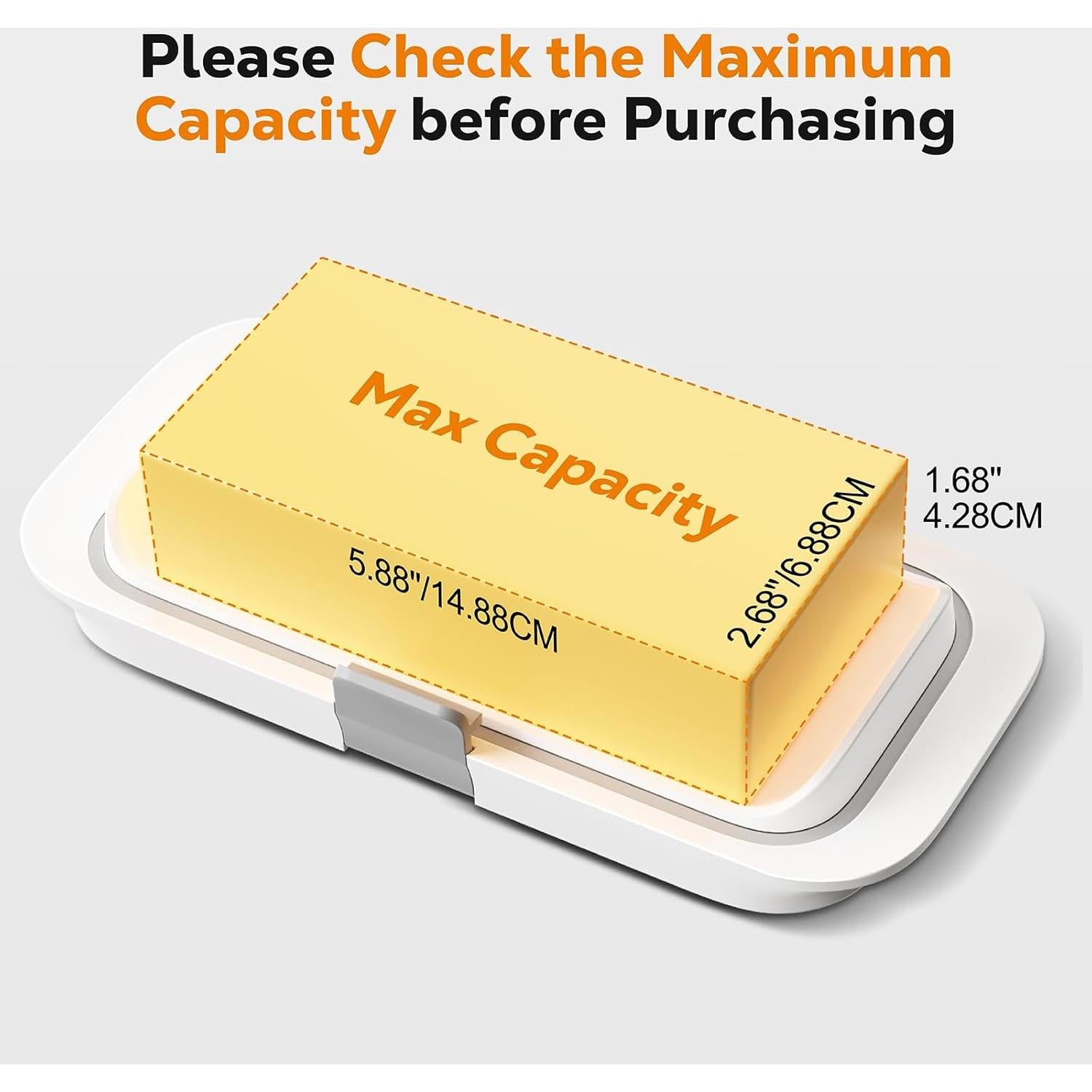 Plato de Mantequilla Hermético Pisol Grande 250g Blanco