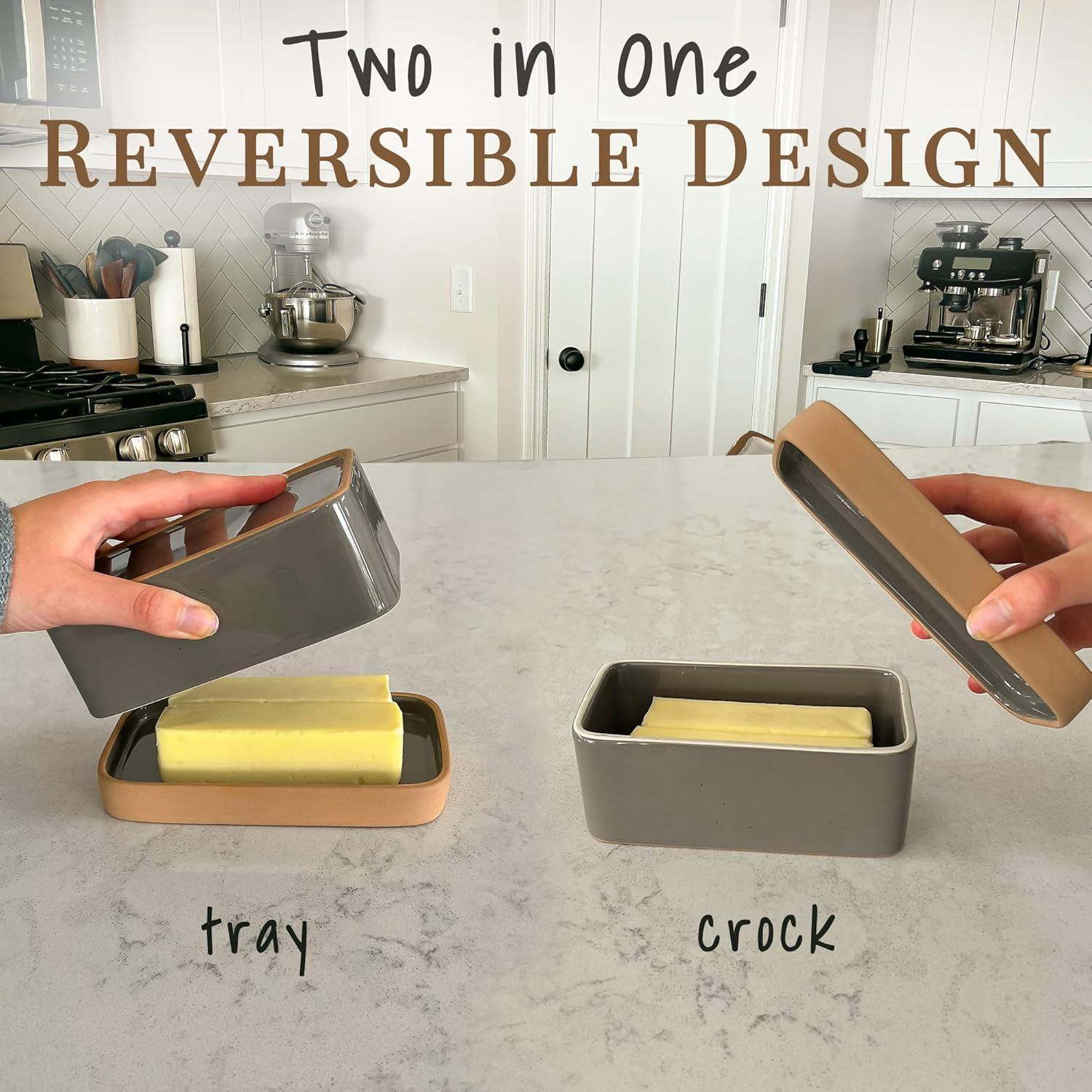 Plato de Mantequilla Mora Ceramics 2 en 1 con Tapa 503.5 ml