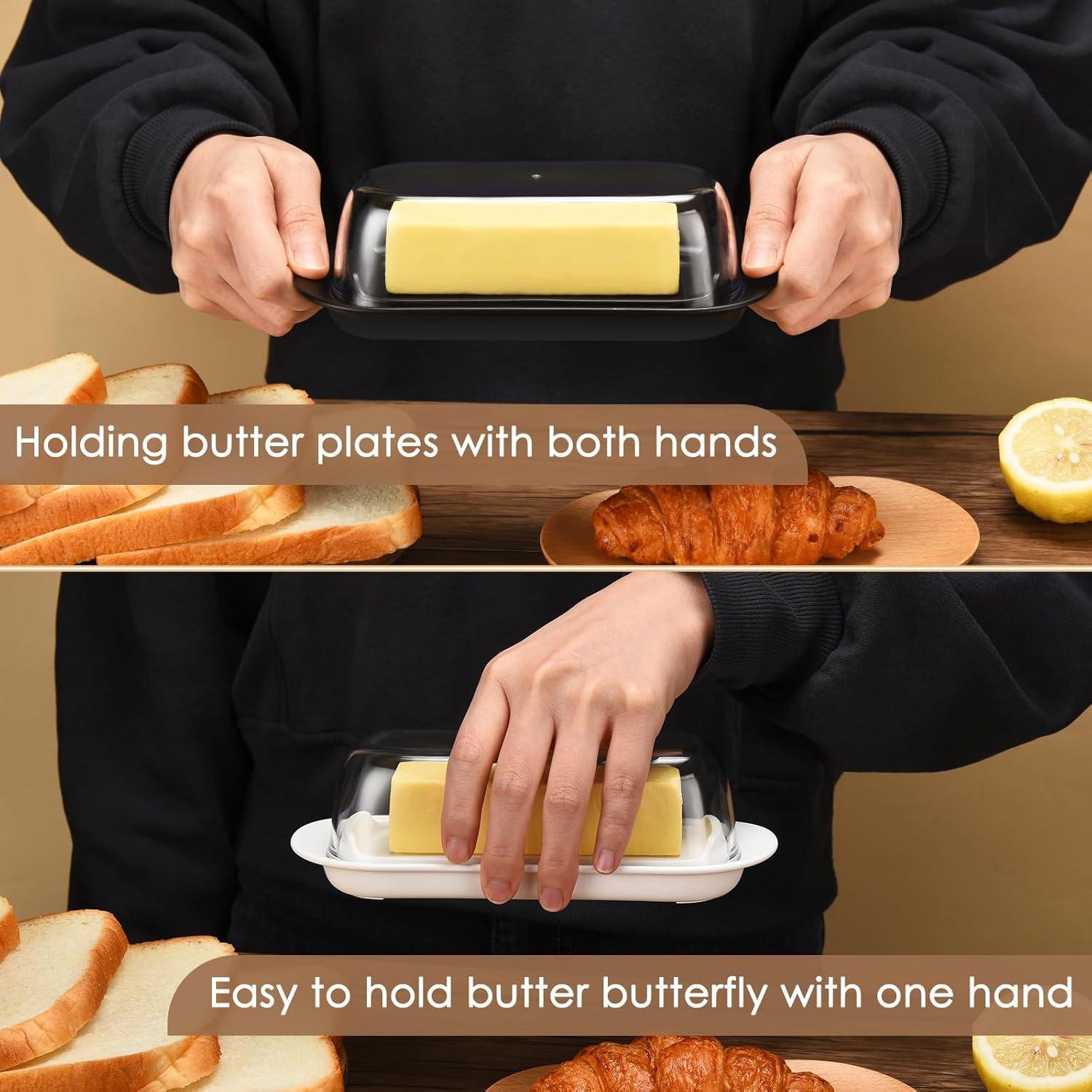 Plato para Mantequilla Hermético Hekeieon con Tapa Transparente