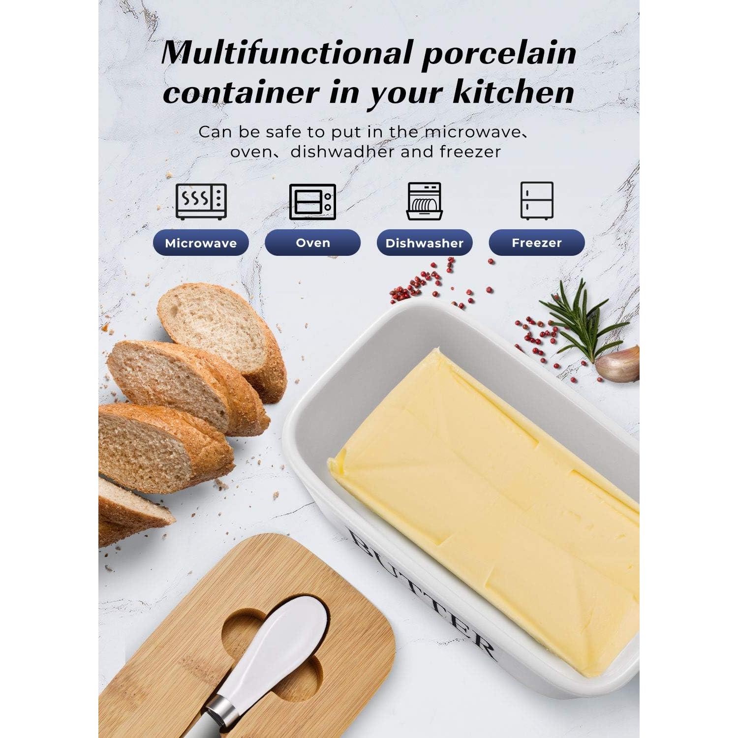 Plato para Mantequilla con Tapa AISBUGUR Cerámica Blanco 17x9.9 cm