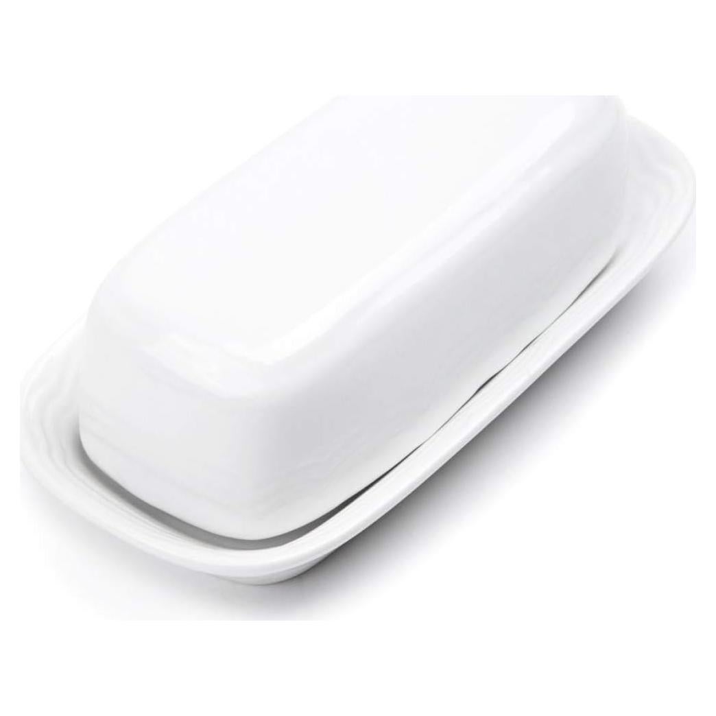 Plato para Mantequilla Fox Run Cerámica Blanca 20.32 cm