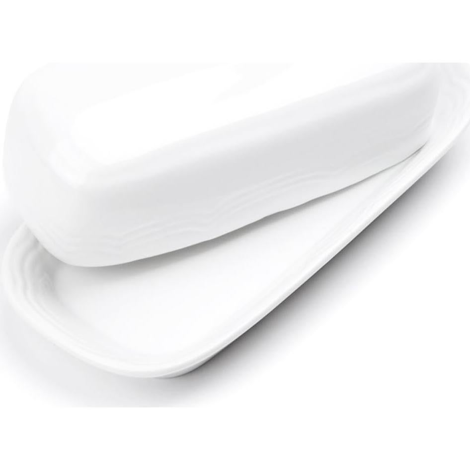 Plato para Mantequilla Fox Run Cerámica Blanca 20.32 cm