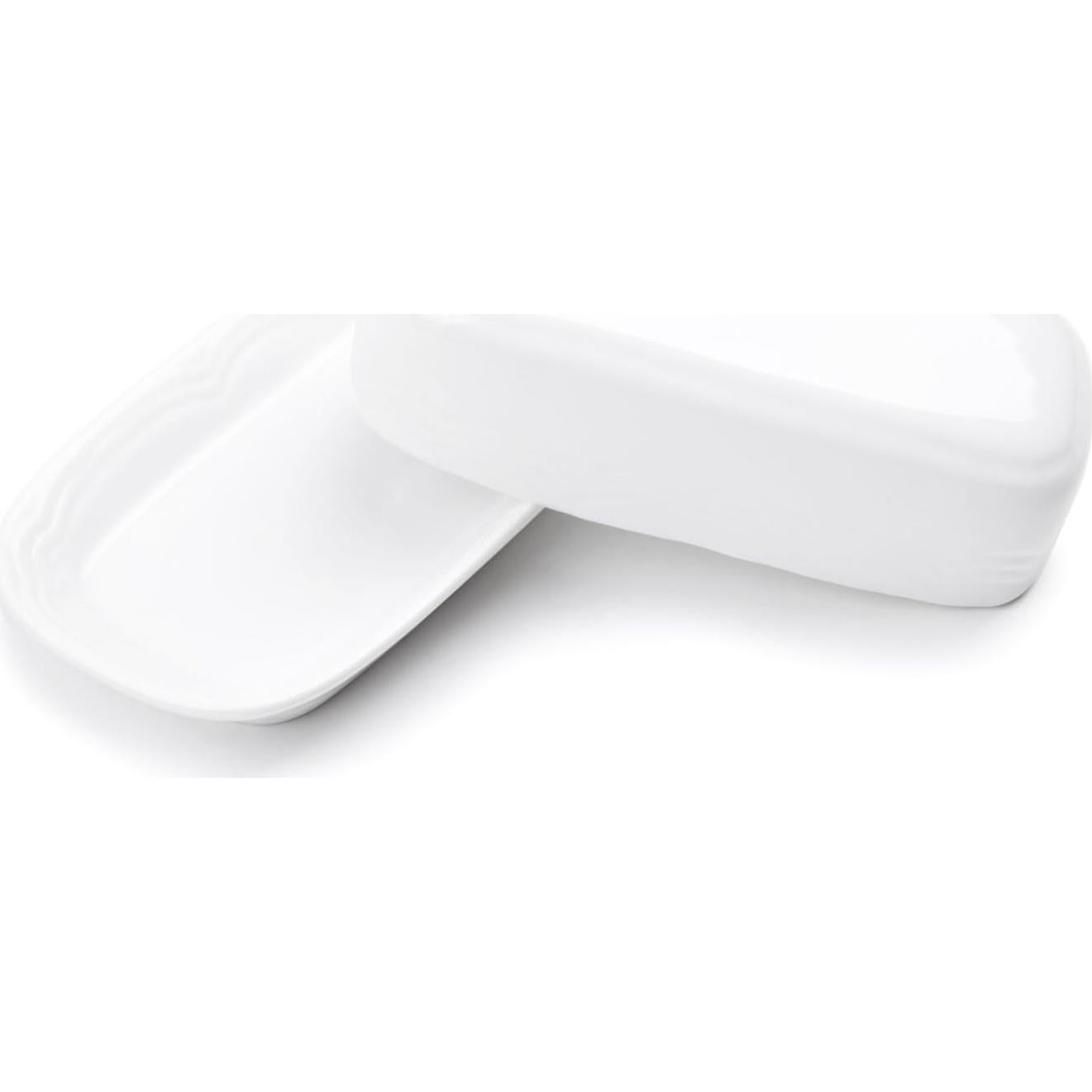 Plato para Mantequilla Fox Run Cerámica Blanca 20.32 cm